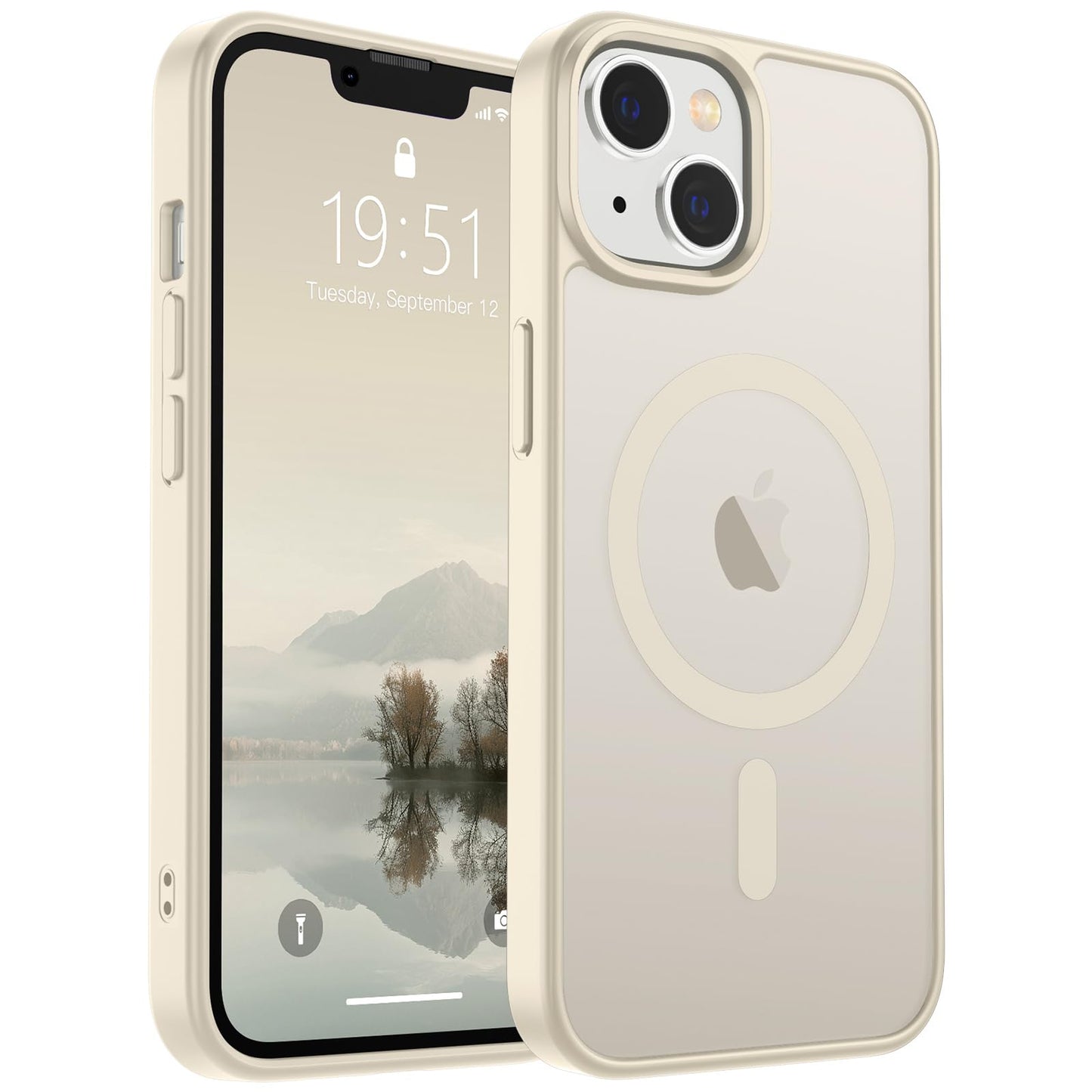 SUPFINE Magnetic for iPhone 17 Case (Compatible with MagSafe)(Military Grade Drop Protection) Translucent Matte Shockproof with Anti-Fingerprint Phone Cover,Black
