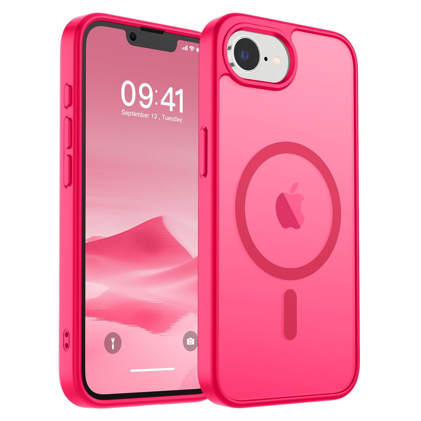 SUPFINE Magnetic for iPhone 17 Case (Compatible with MagSafe)(Military Grade Drop Protection) Translucent Matte Shockproof with Anti-Fingerprint Phone Cover,Black