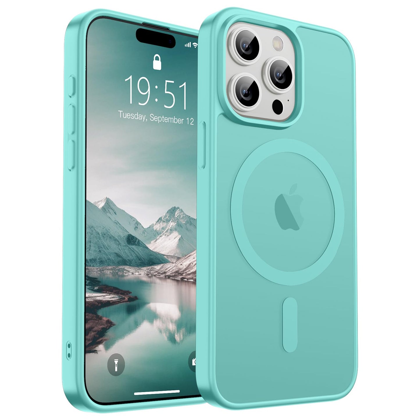SUPFINE Magnetic for iPhone 17 Case (Compatible with MagSafe)(Military Grade Drop Protection) Translucent Matte Shockproof with Anti-Fingerprint Phone Cover,Black