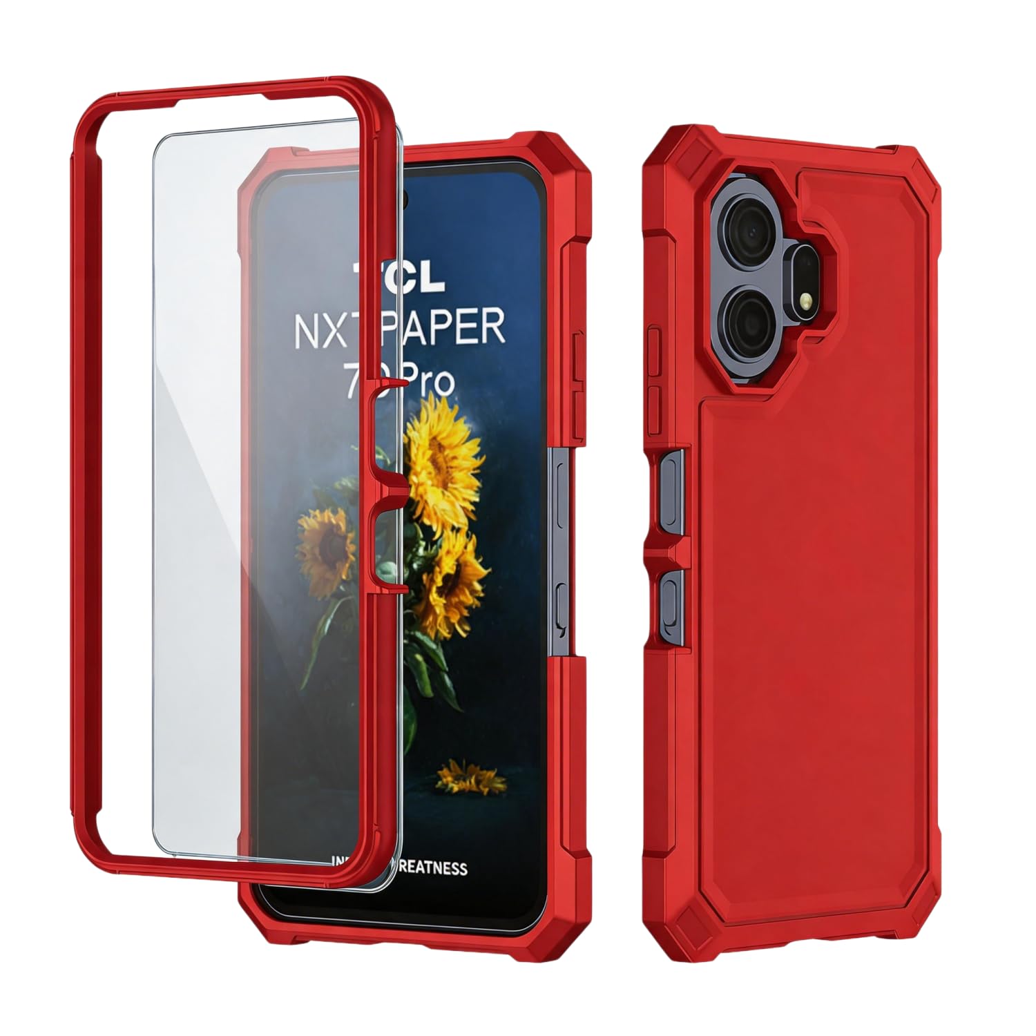 Case for TCL Nxtpaper 70 Pro 5G with Screen Protector Full Body Protection