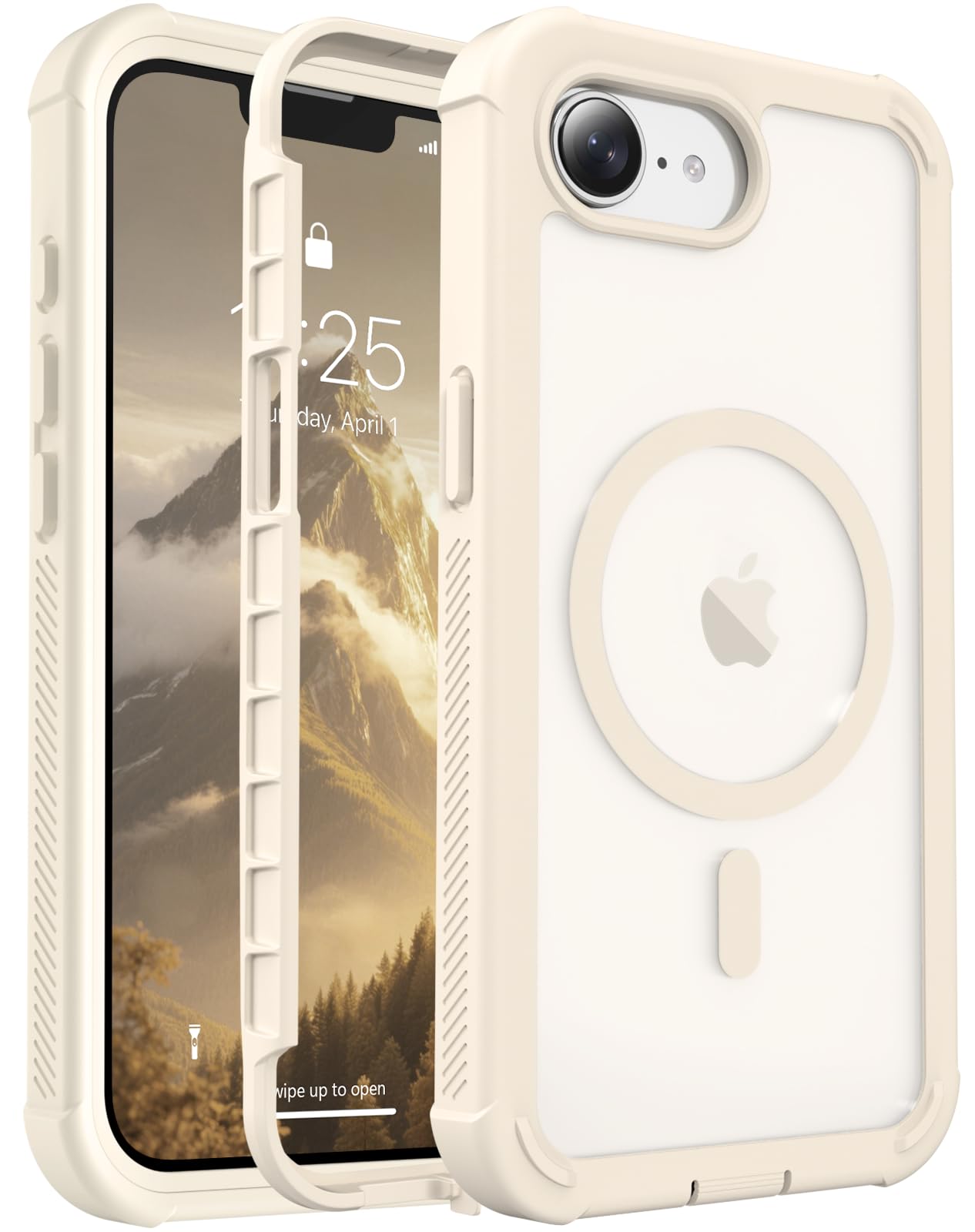 Magnetic for iPhone 17 Case, [Compatible with MagSafe][Military Grade Drop Protection][Heavy Duty Protection][Non-Slip][Shockproof] 2-Layer Durable Bumper Phone Case 6.3''-Black