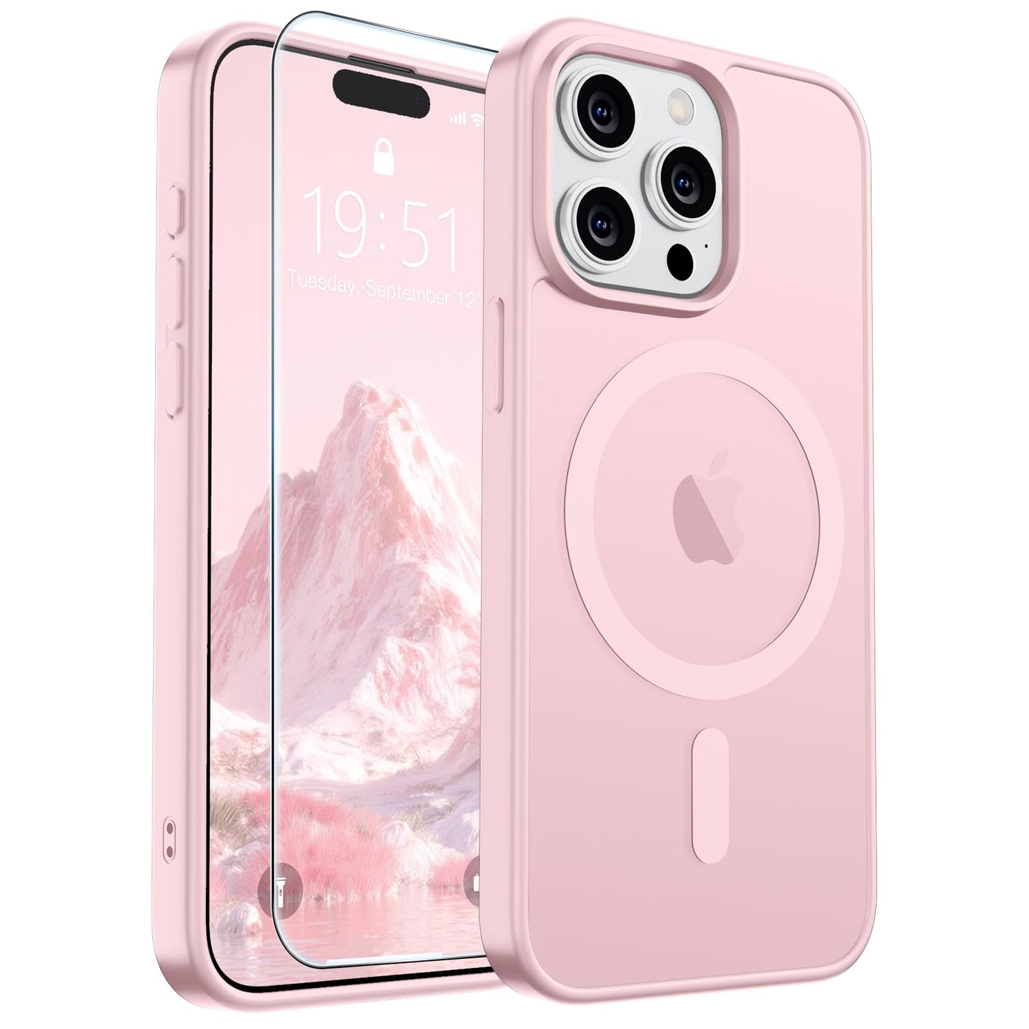 SUPFINE Magnetic for iPhone 17 Case (Compatible with MagSafe)(Military Grade Drop Protection) Translucent Matte Shockproof with Anti-Fingerprint Phone Cover,Black