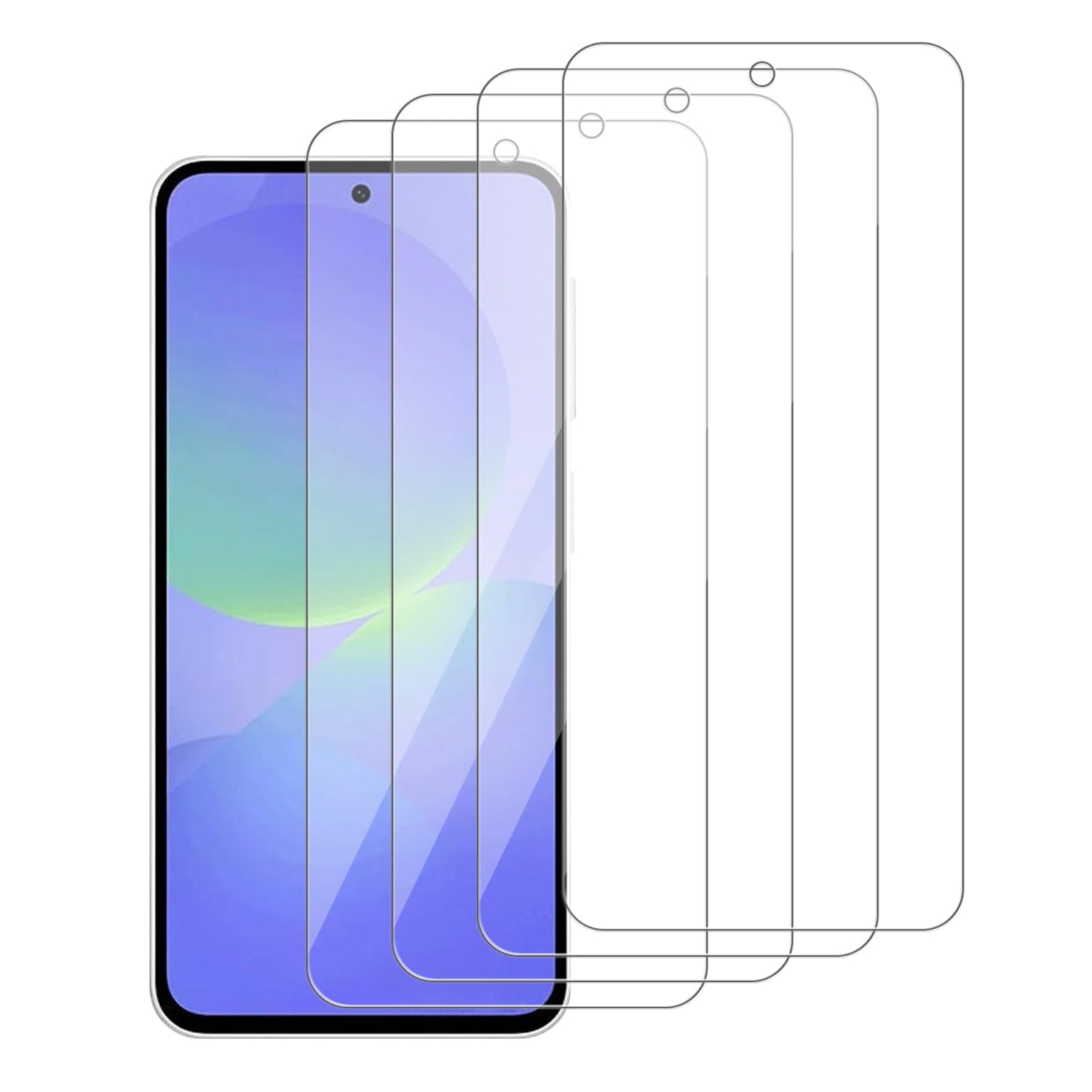 4 Pack Glass Screen Protector Compatible for Samsung Galaxy A25 5G / SM-A256E [9H Hardness]-HD Screen Tempered Glass, Scratch Resistant,Easy Install [Case Friendly]