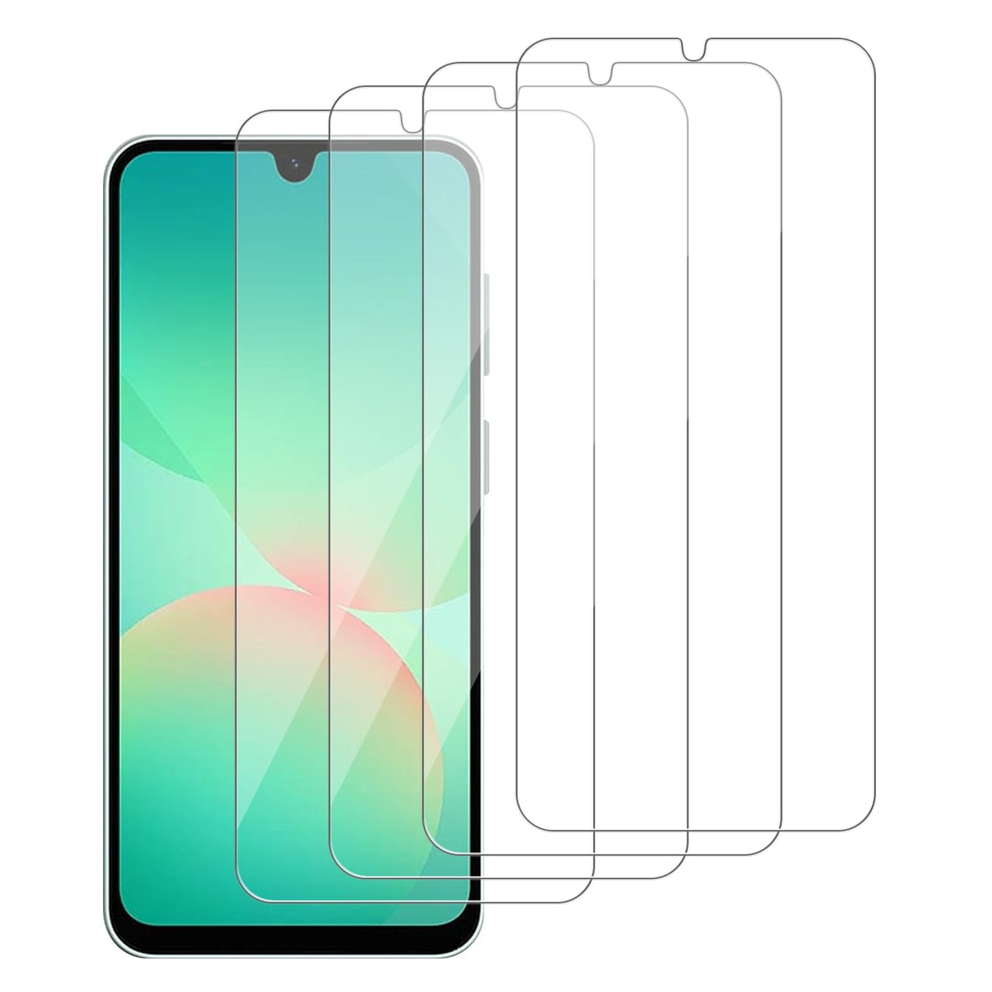 4 Pack Glass Screen Protector Compatible for Samsung Galaxy A25 5G / SM-A256E [9H Hardness]-HD Screen Tempered Glass, Scratch Resistant,Easy Install [Case Friendly]