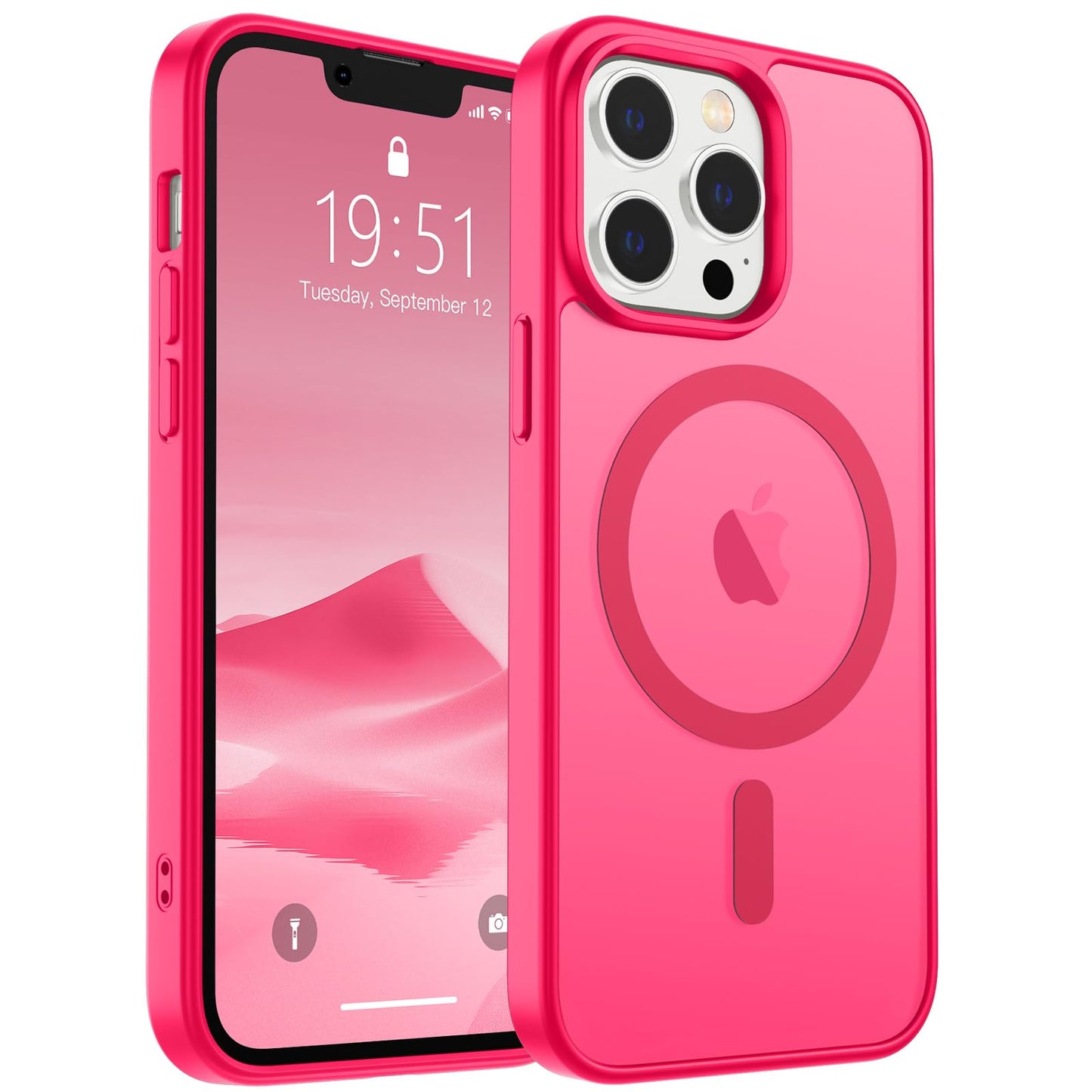 SUPFINE Magnetic for iPhone 17 Case (Compatible with MagSafe)(Military Grade Drop Protection) Translucent Matte Shockproof with Anti-Fingerprint Phone Cover,Black