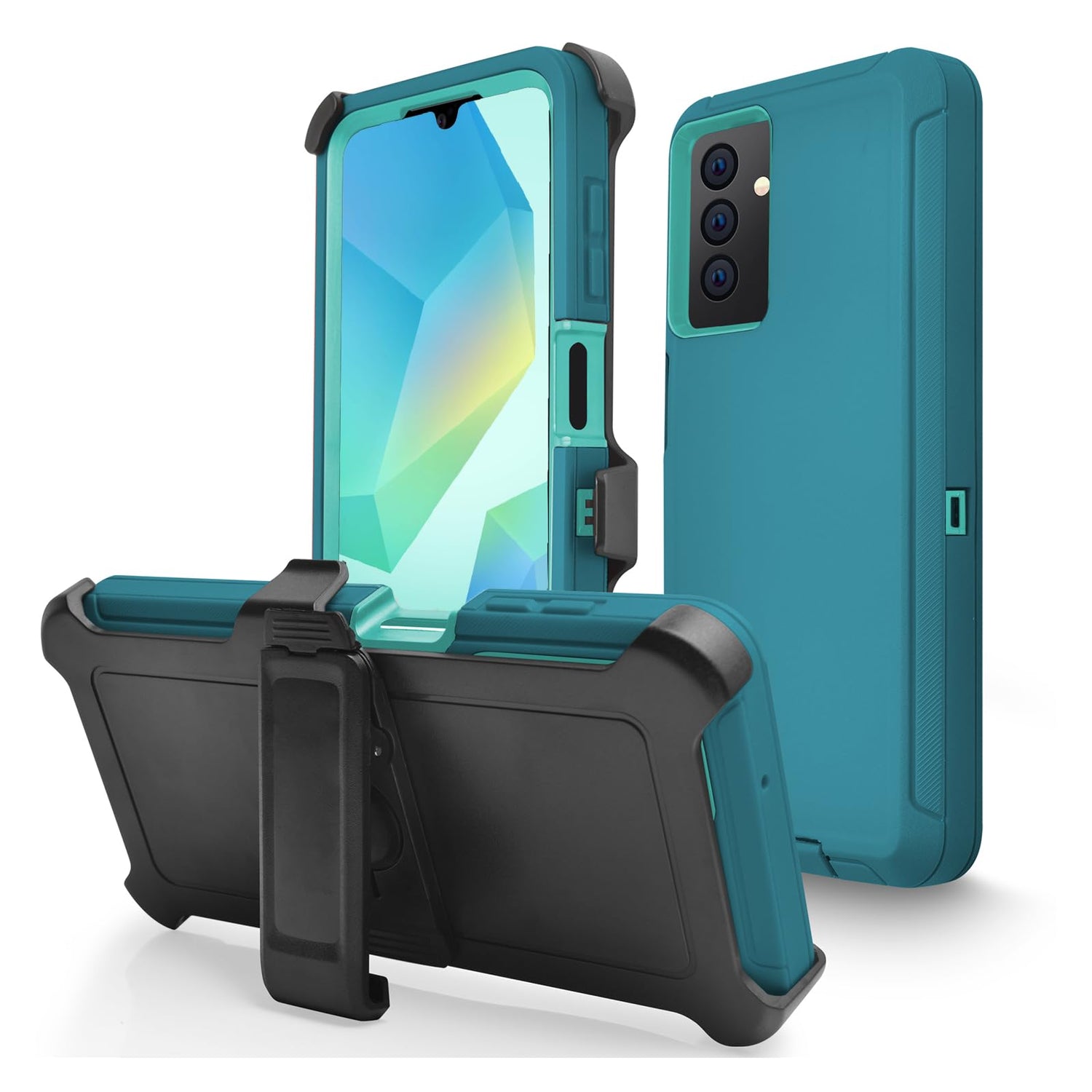 Belt Clip Case for Samsung Galaxy A25 (6.5"), 3 in 1 Full Body Shockproof Heavy Duty Military Grade Tough Durable Protection Case for Samsung Galaxy A25 5G 2024 Release