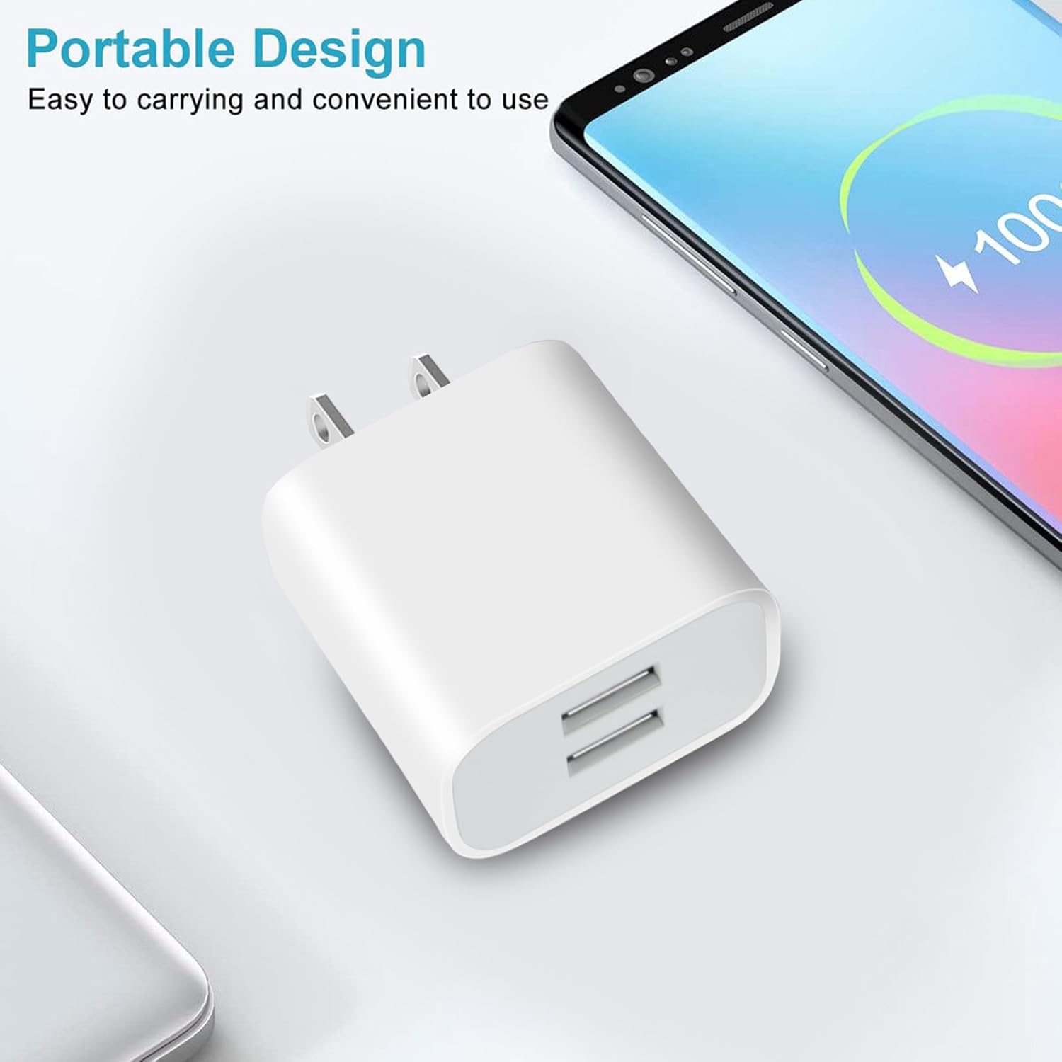 USB Wall Charger,4 Pack Dual Port Plug Adapter for Wall Outlet Charging Block, USB Power Adapter for iPhone 14/13/12/11 Pro/Pro Max, XS/XR/X,Galaxy, Pixel, Moto and Android Phones (White)