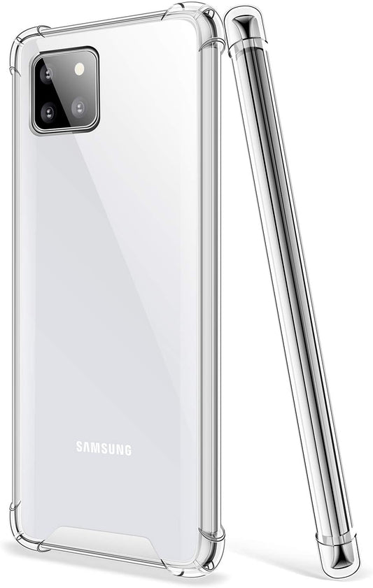 SALAWAT Galaxy Note 10 Lite Case, Clear Cute Gradient Slim Phone Case Cover Reinforced TPU Bumper Hard PC Back Shockproof Protective Case for Samsung Galaxy Note 10 Lite 6.7 Inch 2020 (Crystal Clear)