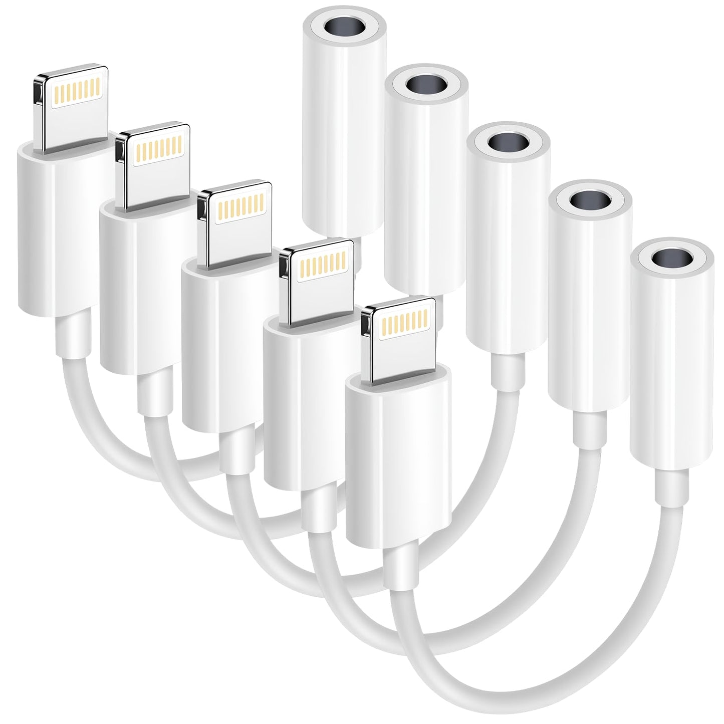 [Apple MFi Certified] 2 Pack Lightning to 3.5 mm Headphone Jack Adapter, iPhone Aux Adapter Converter Dongle Audio Cable Compatible with iPhone 14 13 12 11 X XS 8 7