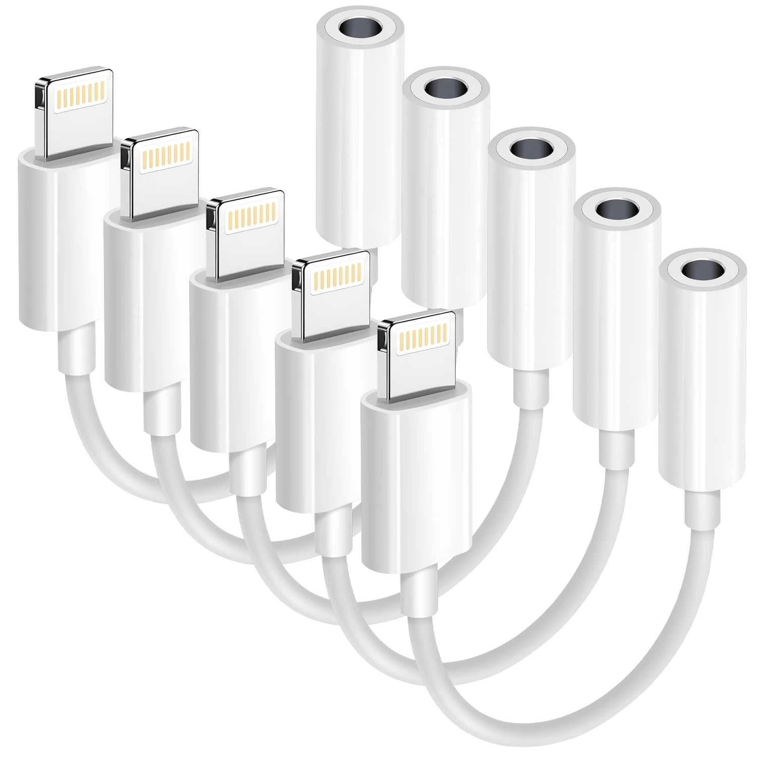 [Apple MFi Certified] 2 Pack Lightning to 3.5 mm Headphone Jack Adapter, iPhone Aux Adapter Converter Dongle Audio Cable Compatible with iPhone 14 13 12 11 X XS 8 7
