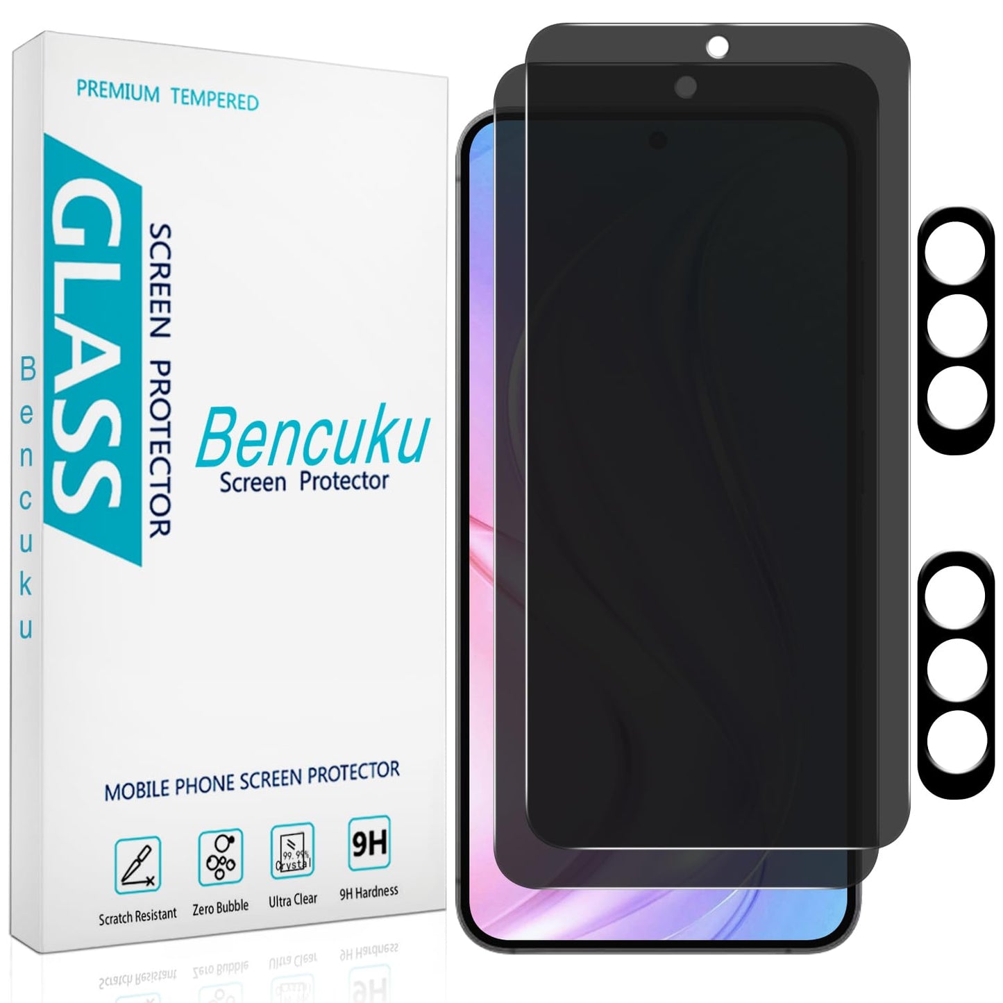 2 Pack Privacy Screen Protector for Samsung Galaxy A26 5G