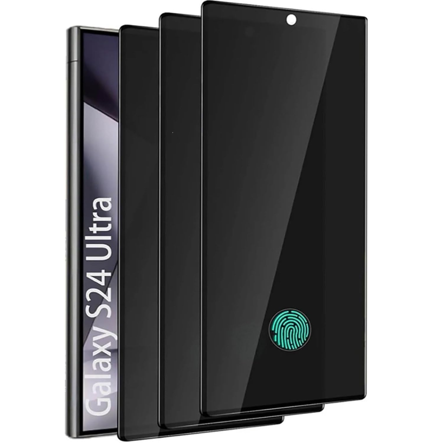 3 Pack Privacy Screen Protector for Samsung Galaxy Note 10, 9H Hardness [Anti-Scratch] Anti-Spy Tempered Glass Film for Samsung Galaxy Note 10 [Support Fingerprint Unlock]