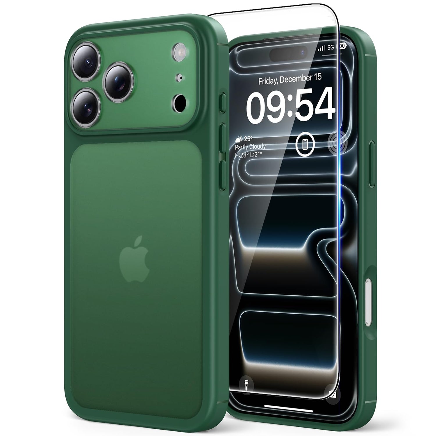 TAURI for iPhone 17 Case, Anti-Yellowing with Screen Protector, Military-Grade Protection Shockproof Slim Phone Case for iPhone 17, Clear