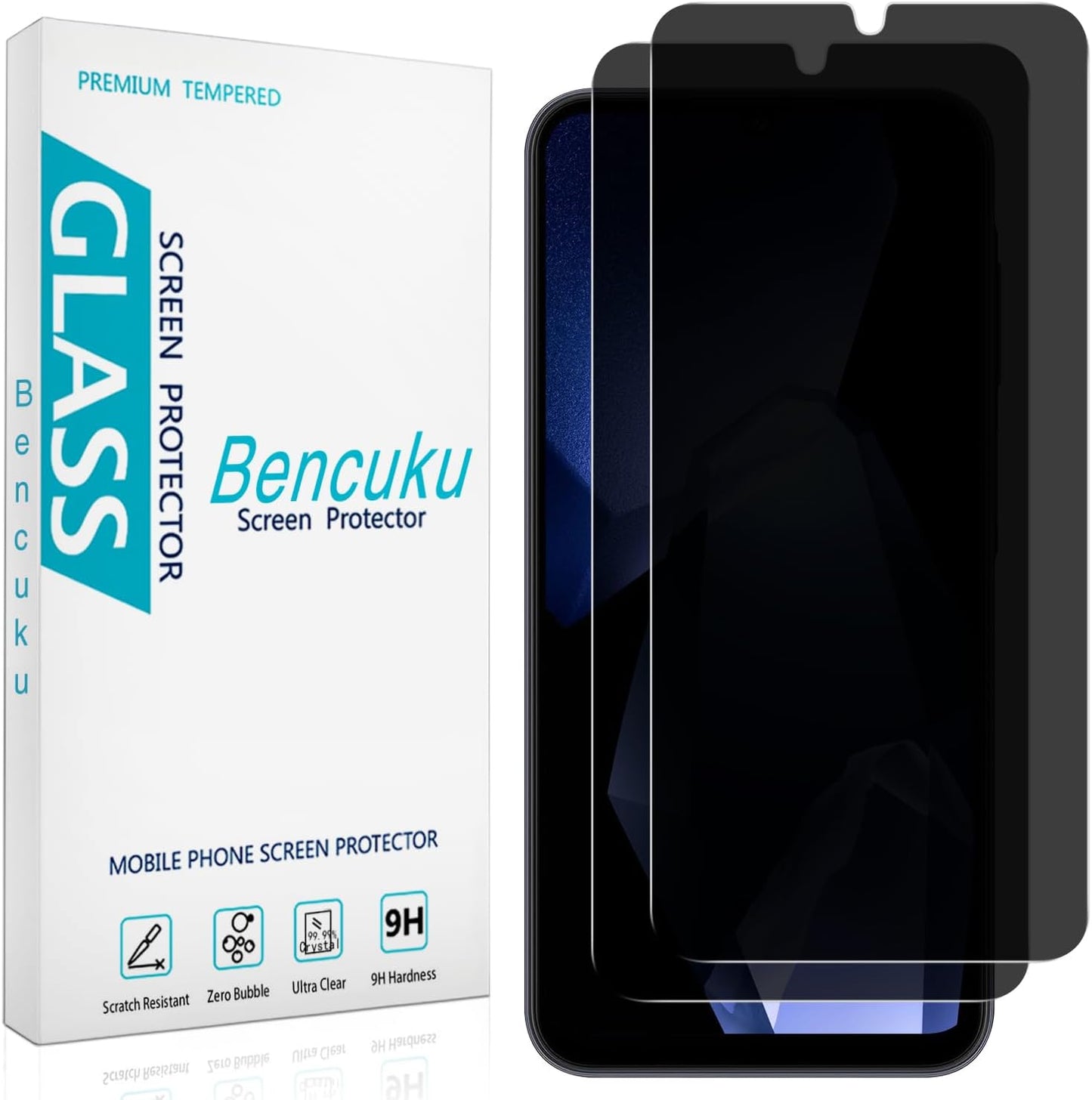 2 Pack Privacy Screen Protector for Samsung Galaxy A26 5G