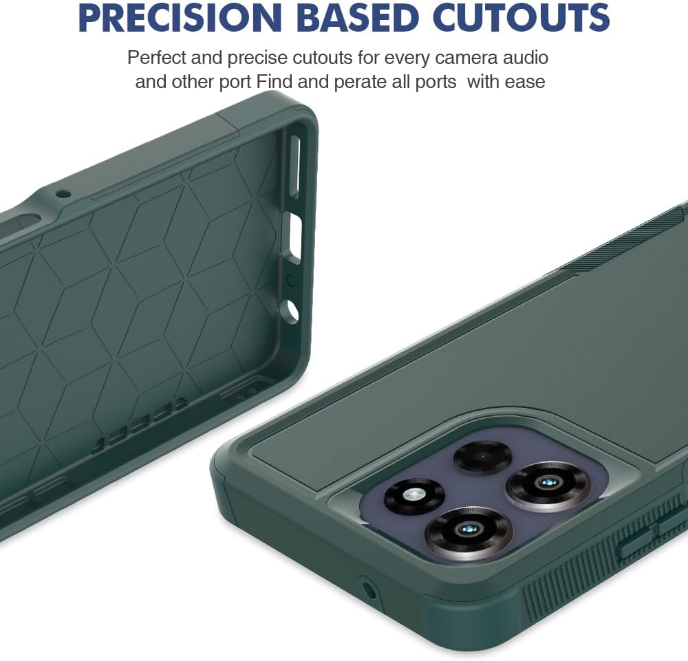 for Motorola Moto G Power 5G 2026 Case, Dual Layer Protective Heavy DutyNon-Slip [Military Grade 16ft.Drop Tested] with HD Screen Protector, Shockproof Rugged Phone Case (Dark Green)