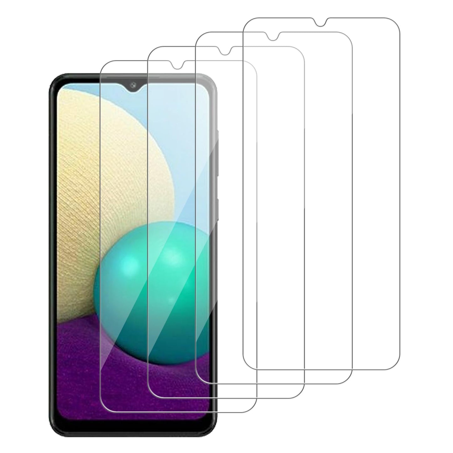 4 Pack Glass Screen Protector Compatible for Samsung Galaxy A25 5G / SM-A256E [9H Hardness]-HD Screen Tempered Glass, Scratch Resistant,Easy Install [Case Friendly]