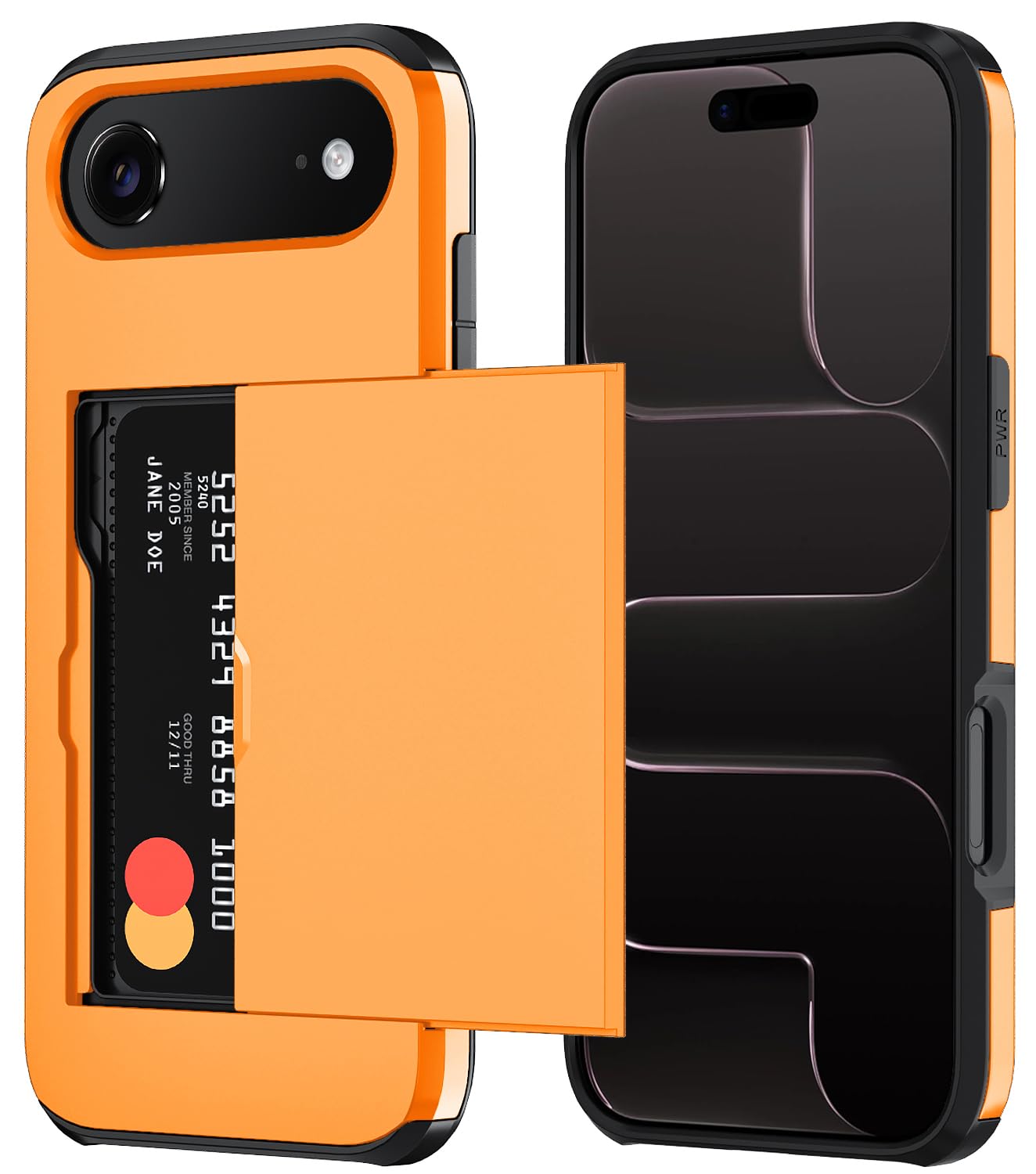Qinmay Compatible with iPhone 17 Case Wallet,Built-in Card Holder, Heavy Duty Protective Dual Layer Shockproof Hidden Card Slot Slim Wallet Phone Cover for iPhone 17 ，Black