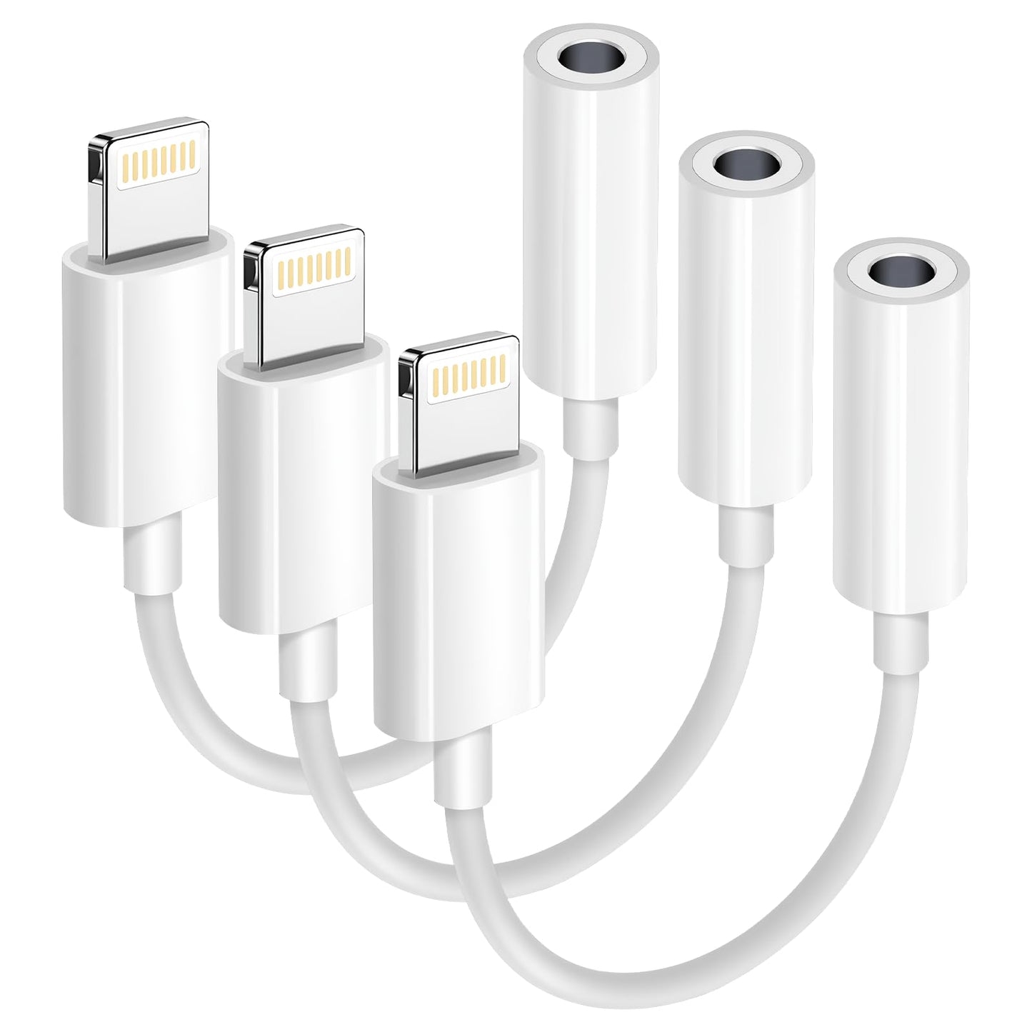 [Apple MFi Certified] 2 Pack Lightning to 3.5 mm Headphone Jack Adapter, iPhone Aux Adapter Converter Dongle Audio Cable Compatible with iPhone 14 13 12 11 X XS 8 7