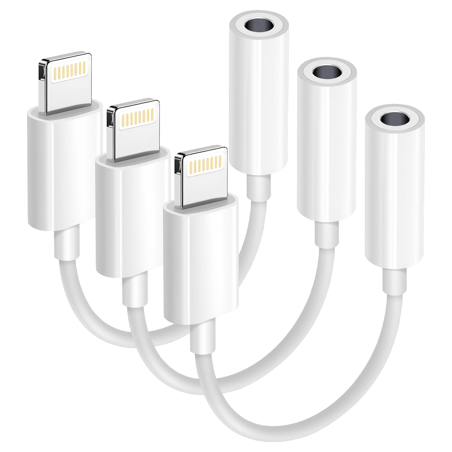 [Apple MFi Certified] 2 Pack Lightning to 3.5 mm Headphone Jack Adapter, iPhone Aux Adapter Converter Dongle Audio Cable Compatible with iPhone 14 13 12 11 X XS 8 7