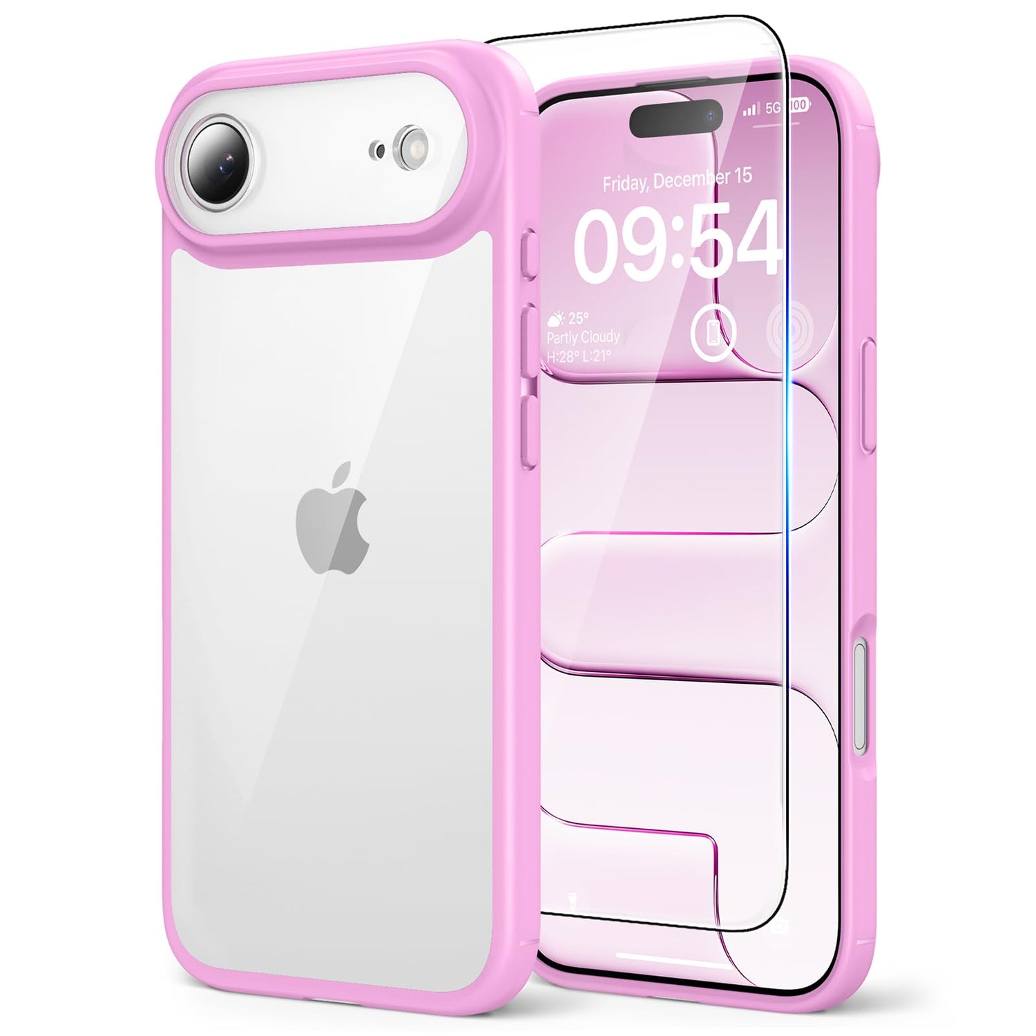 TAURI for iPhone 17 Case, Anti-Yellowing with Screen Protector, Military-Grade Protection Shockproof Slim Phone Case for iPhone 17, Clear