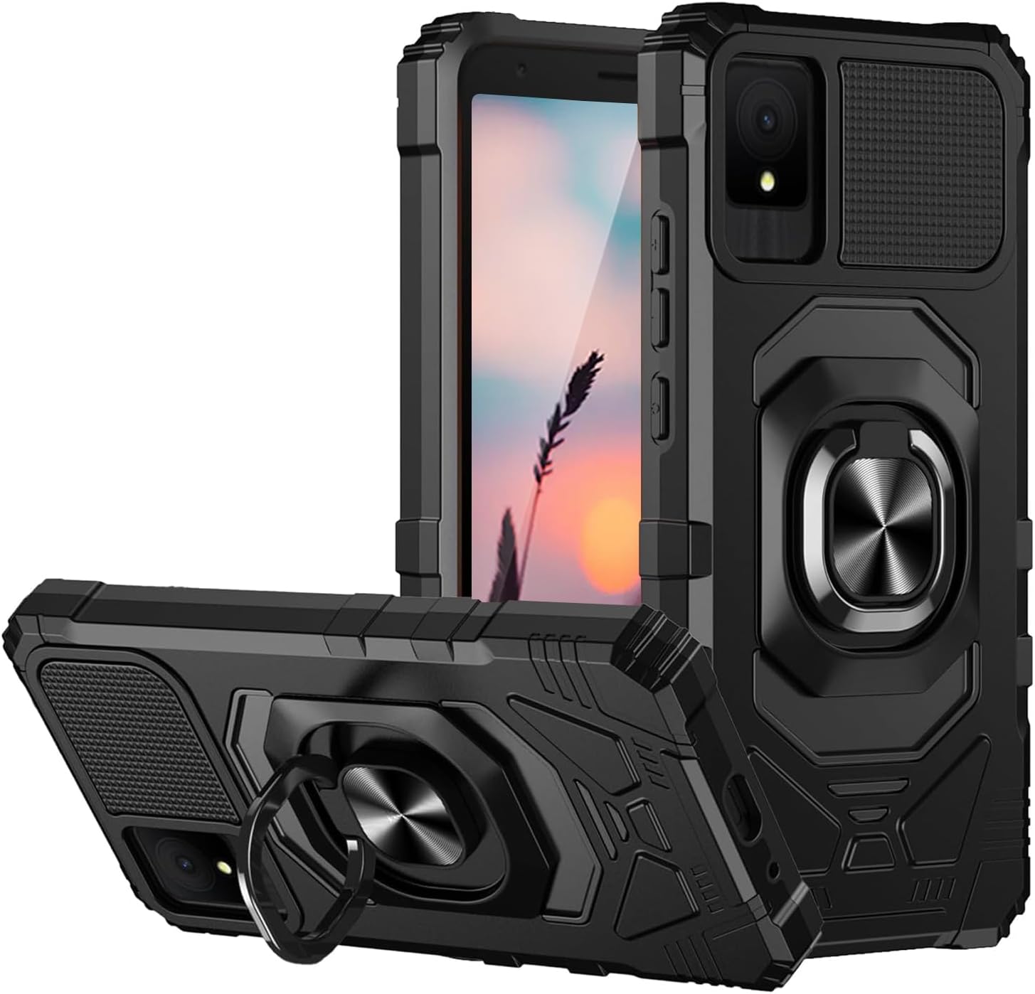 TJS Compatible for TCL K11 T432W Phone Case (Black)