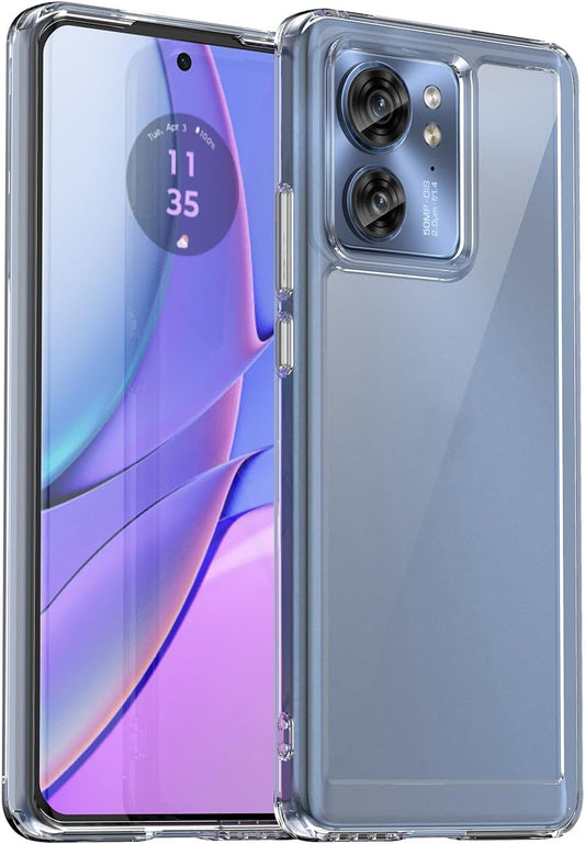 for Motorola Moto Edge 2023 Case,Slim Thin Lightweight Hard PC Crystal Cover Soft Bumper Shockproof Protection Phone Case for Motorola Moto Edge 2023 (Clear)