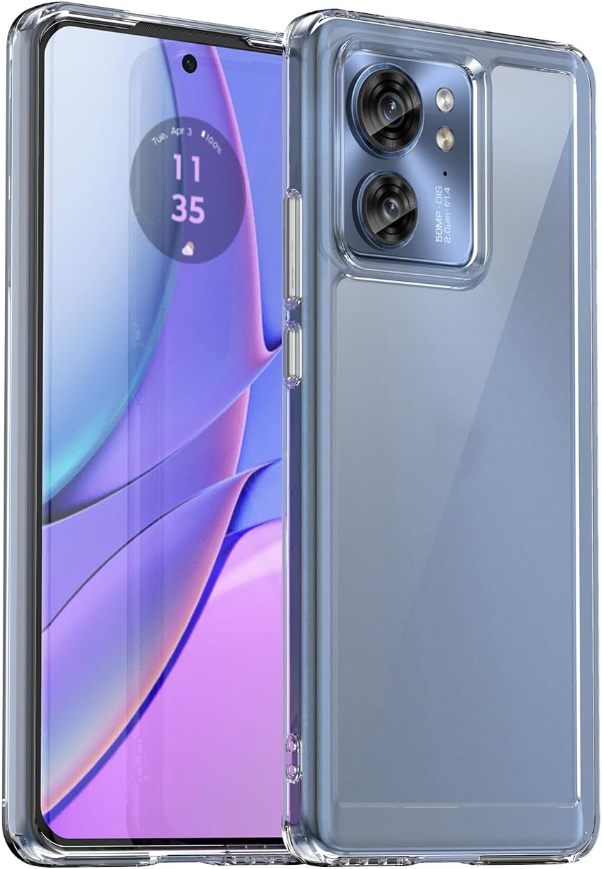 for Motorola Moto Edge 2023 Case,Slim Thin Lightweight Hard PC Crystal Cover Soft Bumper Shockproof Protection Phone Case for Motorola Moto Edge 2023 (Clear)