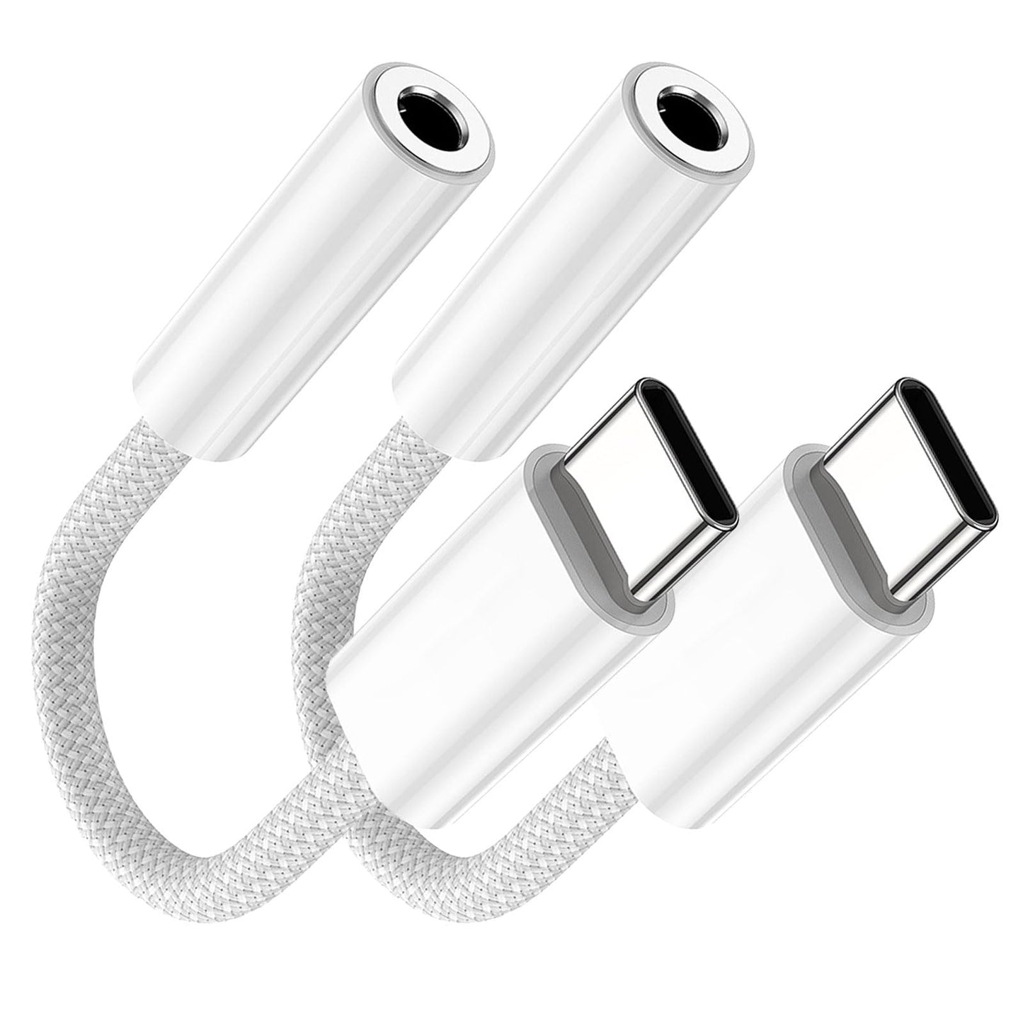 Fidioto 4 Pack USB-C to 3.5 mm Jack Adapter, Aux to USB C Adapter for Headphones Cable Compatible with iPhone 17/16 Pro Max/16 Pro/16/Samsung Galaxy S24/S23/S22/S21 Ultra/iPad Pro/Pixel 8 …
