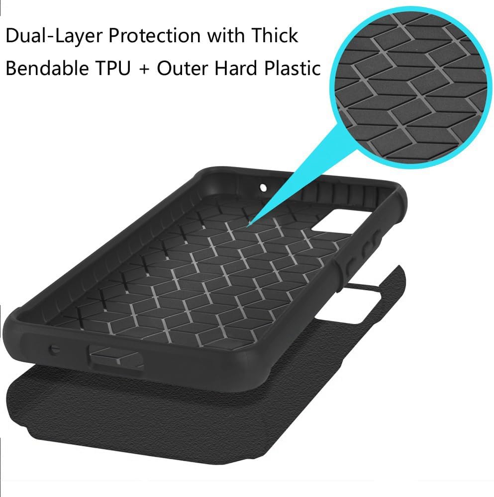 TJS Compatible for TCL K11 T432W Phone Case (Black)