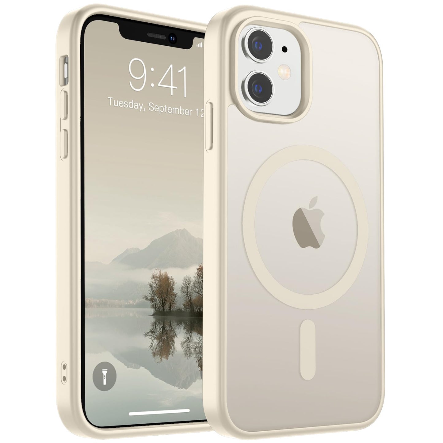 SUPFINE Magnetic for iPhone 17 Case (Compatible with MagSafe)(Military Grade Drop Protection) Translucent Matte Shockproof with Anti-Fingerprint Phone Cover,Black