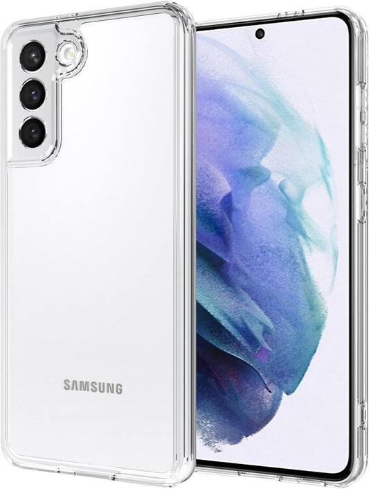 TENOC Clear Case Phone Case for Samsung Galaxy S21 5G Hard Back Cover | Non-Yellowing, Protective, Bumper