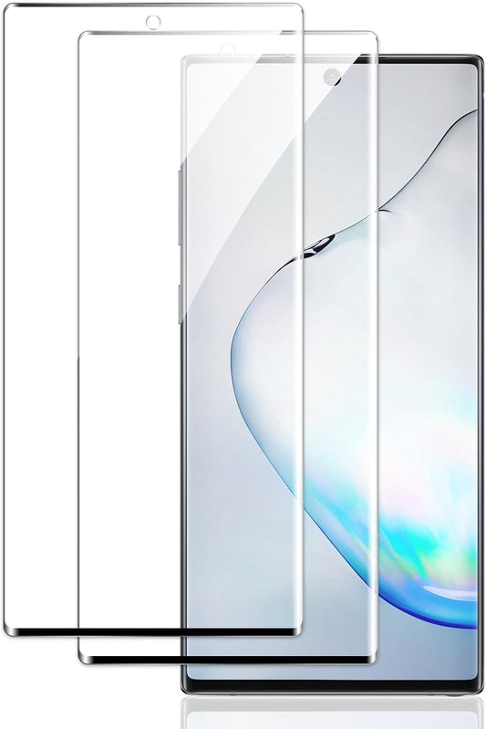 Screen Protector for Samsung Galaxy Note 10, 3D Tempered Glass Film, Ultra HD 9H Hardness Case Friendly Anti Scratch Bubble Free Ultra Resistant Oil-Resistant Shatter Protection, 2-Pack