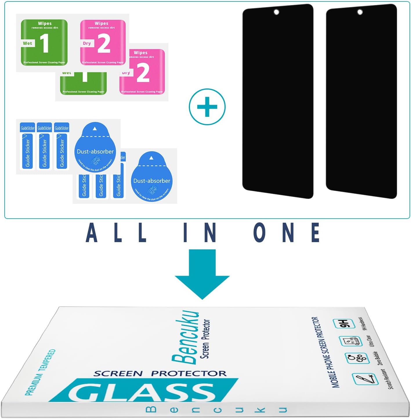 2 Pack Privacy Screen Protector for Samsung Galaxy A26 5G
