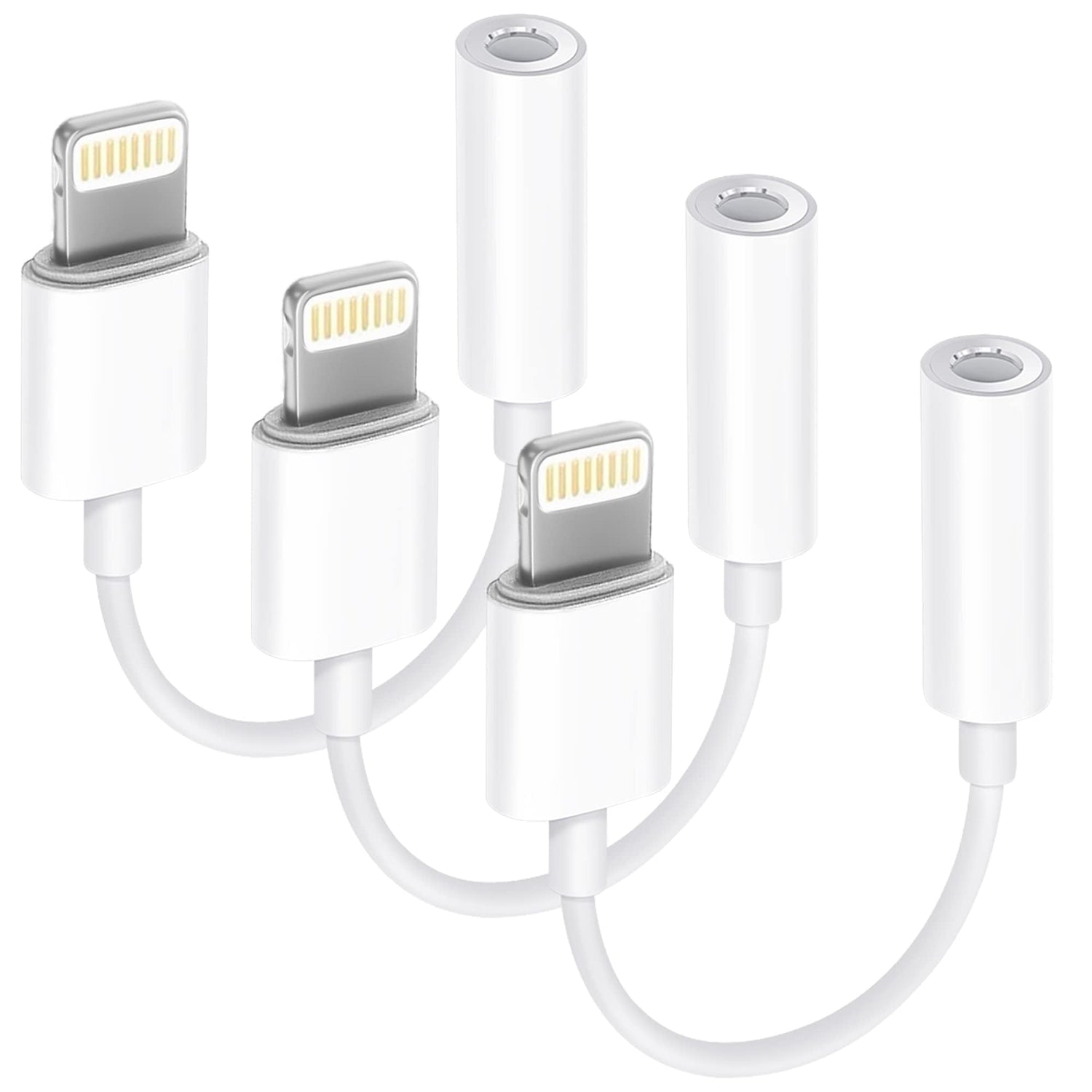 [Apple MFi Certified] 2 Pack Lightning to 3.5 mm Headphone Jack Adapter, iPhone Aux Adapter Converter Dongle Audio Cable Compatible with iPhone 14 13 12 11 X XS 8 7