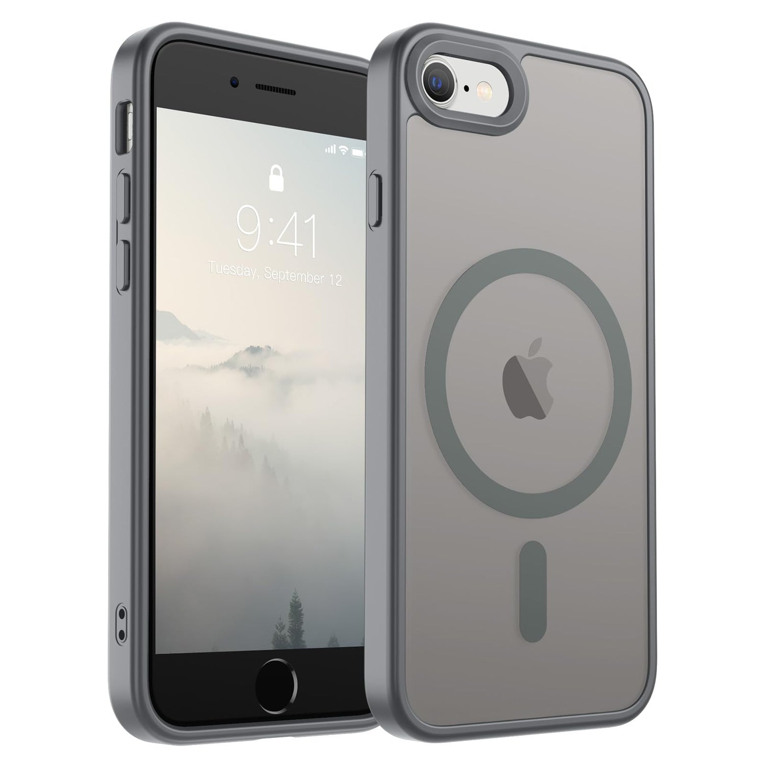 SUPFINE Magnetic for iPhone 17 Case (Compatible with MagSafe)(Military Grade Drop Protection) Translucent Matte Shockproof with Anti-Fingerprint Phone Cover,Black