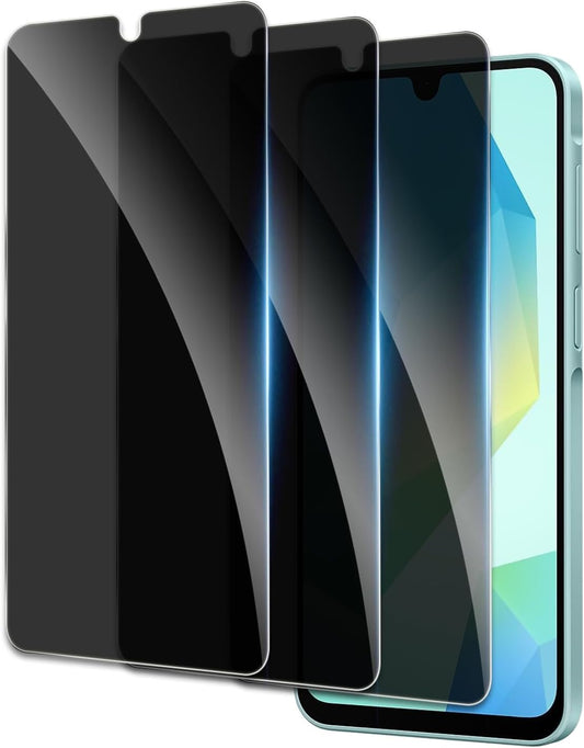 Privacy Screen Protector for Samsung Galaxy A16, Shatterproof Tempered Glass Accessories, Anti Spy Tempered Glass Film, Case Friendly Ultra Resistant 9H Hardness Anti-Glare HD Black -3 Pack