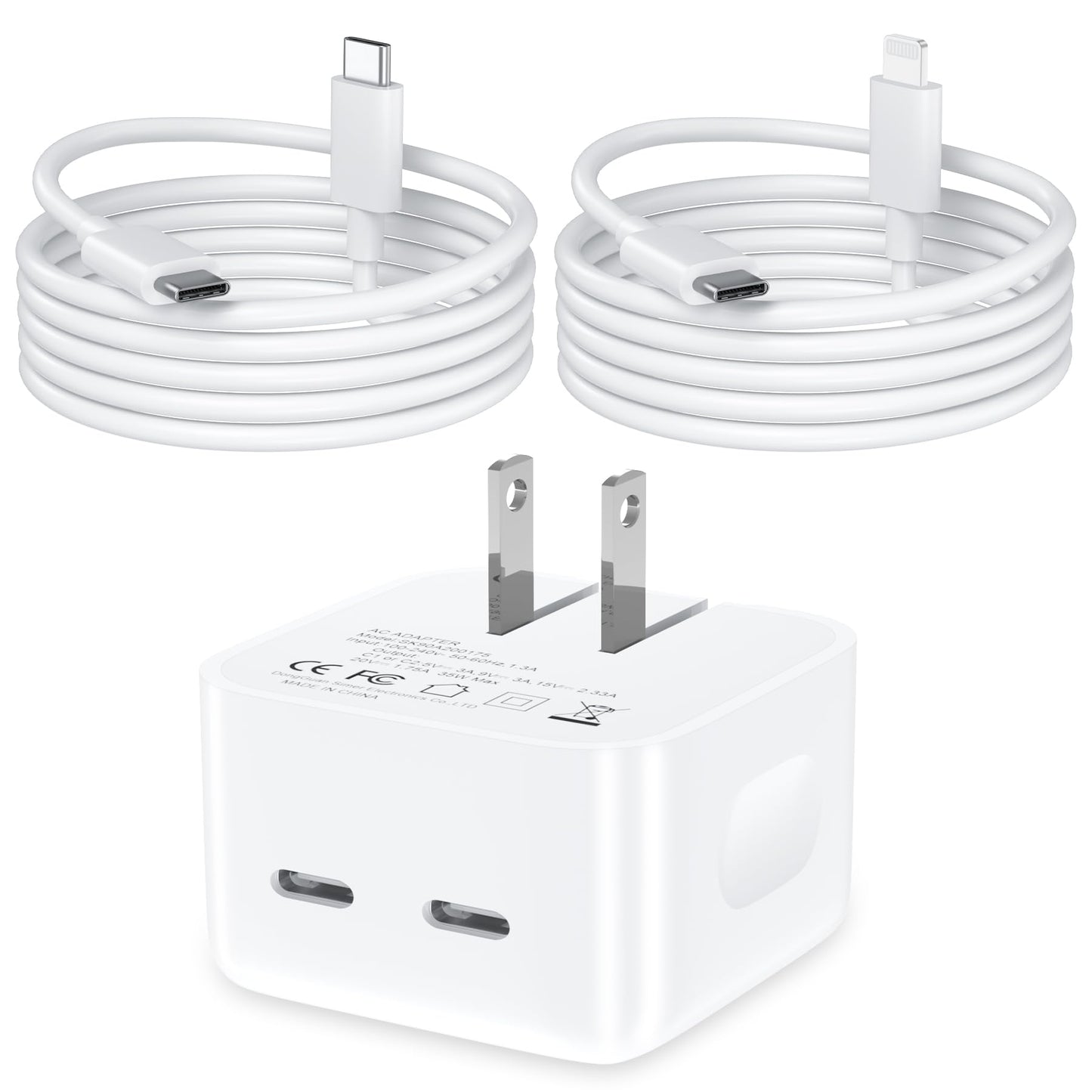 [4 Pack] USB-C Wall Charger, 20W USB-C Power Adapter Replacement for Phone 17/16/15/14/13/15 Pro/Pro Max/Plus/XS/XR/X,Galaxy, Pixel,i Pad and More