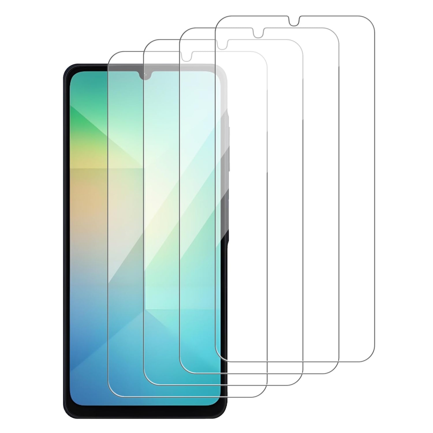 4 Pack Glass Screen Protector Compatible for Samsung Galaxy A25 5G / SM-A256E [9H Hardness]-HD Screen Tempered Glass, Scratch Resistant,Easy Install [Case Friendly]