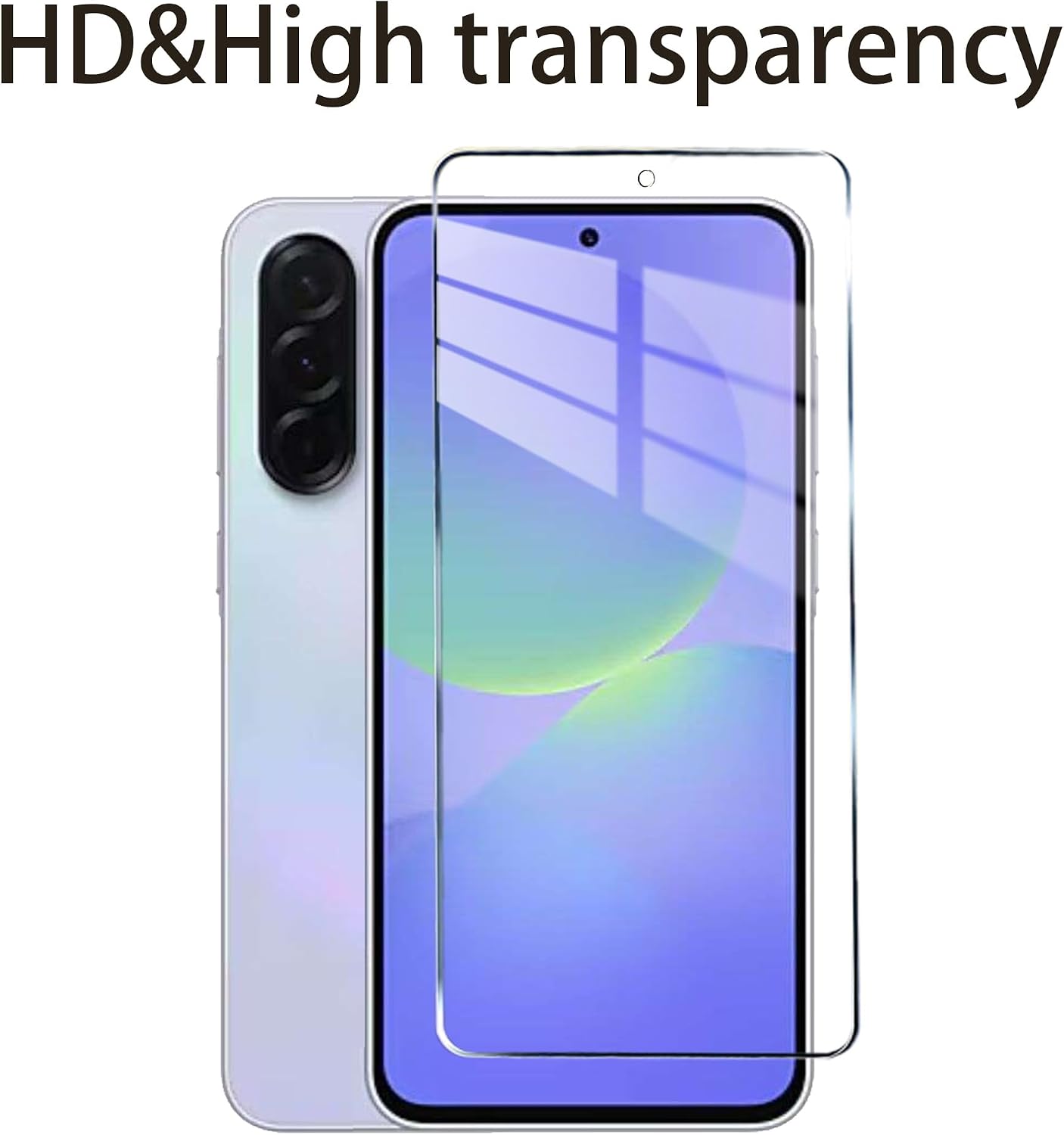 3 Pack Tempered Glass Screen Protectors Compatible with Samsung Galaxy A37 5G, Anti Scratch, Bubble Free, 9H Hardness
