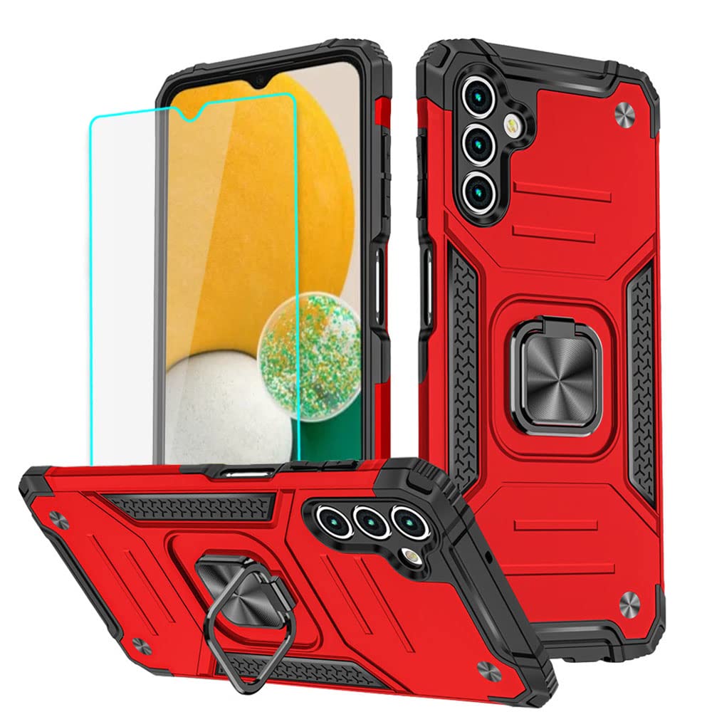 HNHYGETE for Galaxy A13 5G Phone Case with Screen Protector, 360°Military Grade Rotatable Kickstand [Heavy Duty] Protective Cases for Samsung Galaxy A13 5G (Green)