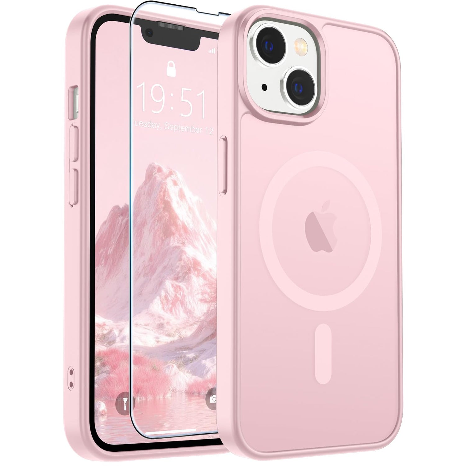 SUPFINE Magnetic for iPhone 17 Case (Compatible with MagSafe)(Military Grade Drop Protection) Translucent Matte Shockproof with Anti-Fingerprint Phone Cover,Black