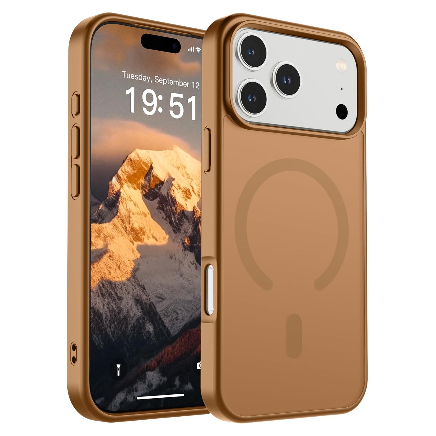 SUPFINE Magnetic for iPhone 17 Case (Compatible with MagSafe)(Military Grade Drop Protection) Translucent Matte Shockproof with Anti-Fingerprint Phone Cover,Black