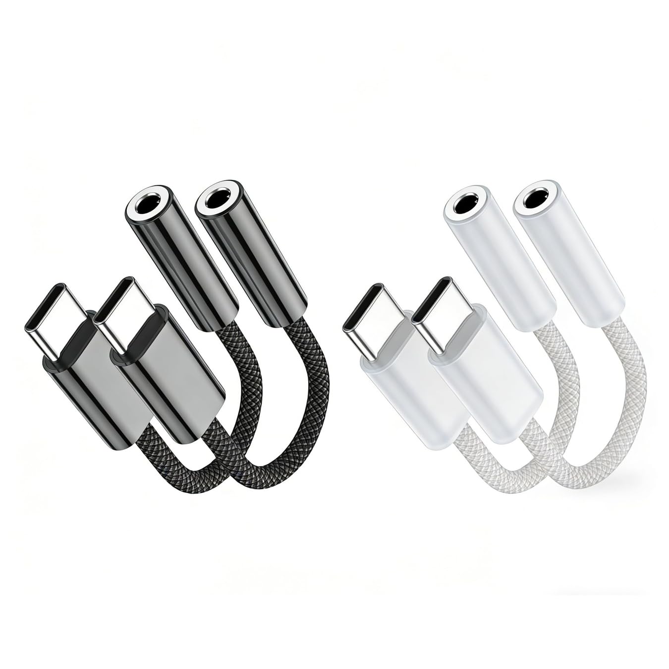 Fidioto 4 Pack USB-C to 3.5 mm Jack Adapter, Aux to USB C Adapter for Headphones Cable Compatible with iPhone 17/16 Pro Max/16 Pro/16/Samsung Galaxy S24/S23/S22/S21 Ultra/iPad Pro/Pixel 8 …