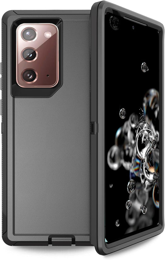 Anloes Case for Samsung Galaxy Note 20 5G, Phone Case Heavy Duty Shockproof Rugged Defender Protective, 3 in 1 Bumper Cover(Without Built-in Screen Protector) (Black)