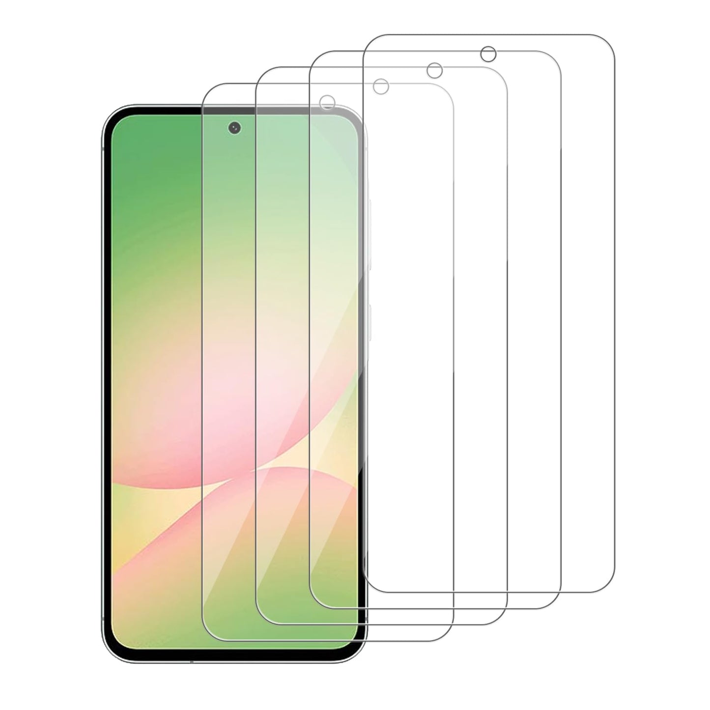 4 Pack Glass Screen Protector Compatible for Samsung Galaxy A25 5G / SM-A256E [9H Hardness]-HD Screen Tempered Glass, Scratch Resistant,Easy Install [Case Friendly]