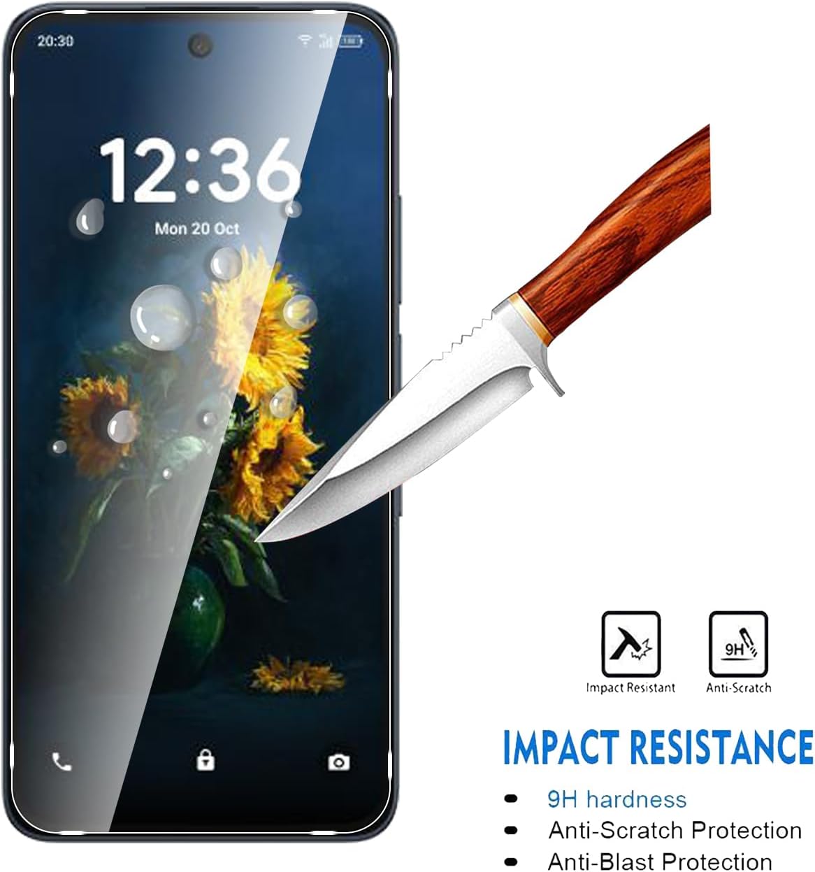 2 Pack Compatible with TCL NxtPaper 70 Pro/K70/K70 XE Screen Protector,Full Coverage 9H Tempered Glass Film,HD Clear Scratch Resistant,Bubble-Free