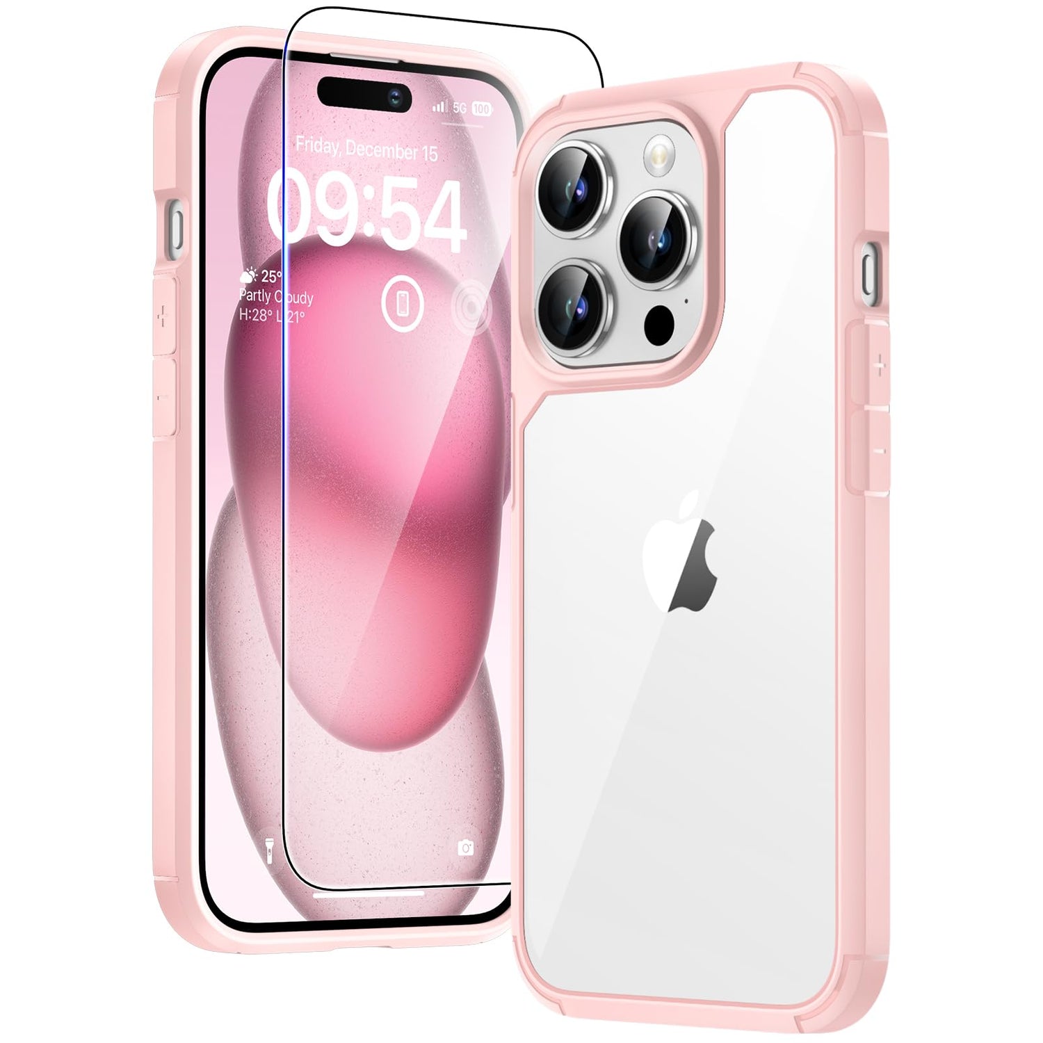 TAURI for iPhone 17 Case, Anti-Yellowing with Screen Protector, Military-Grade Protection Shockproof Slim Phone Case for iPhone 17, Clear