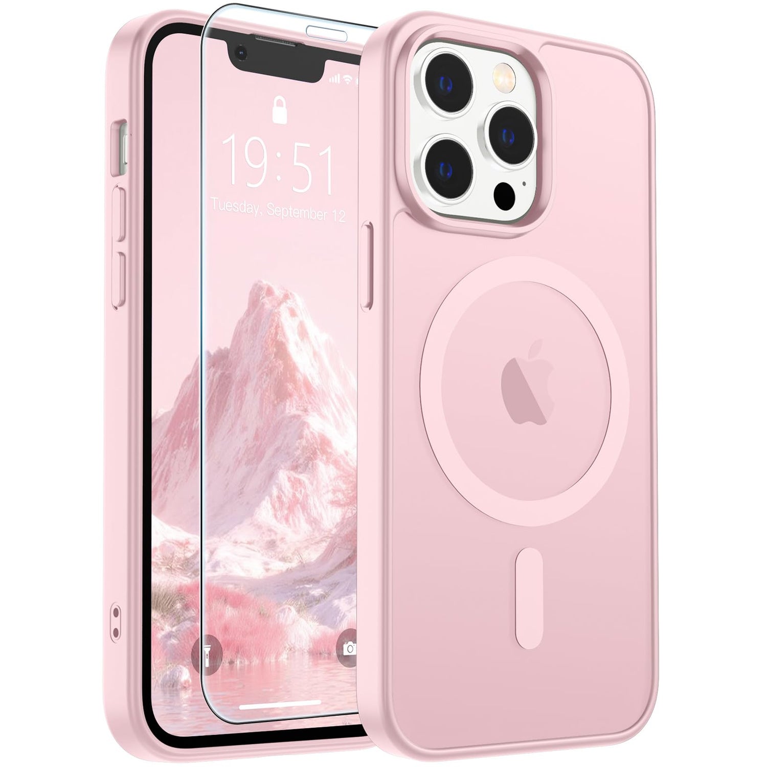 SUPFINE Magnetic for iPhone 17 Case (Compatible with MagSafe)(Military Grade Drop Protection) Translucent Matte Shockproof with Anti-Fingerprint Phone Cover,Black