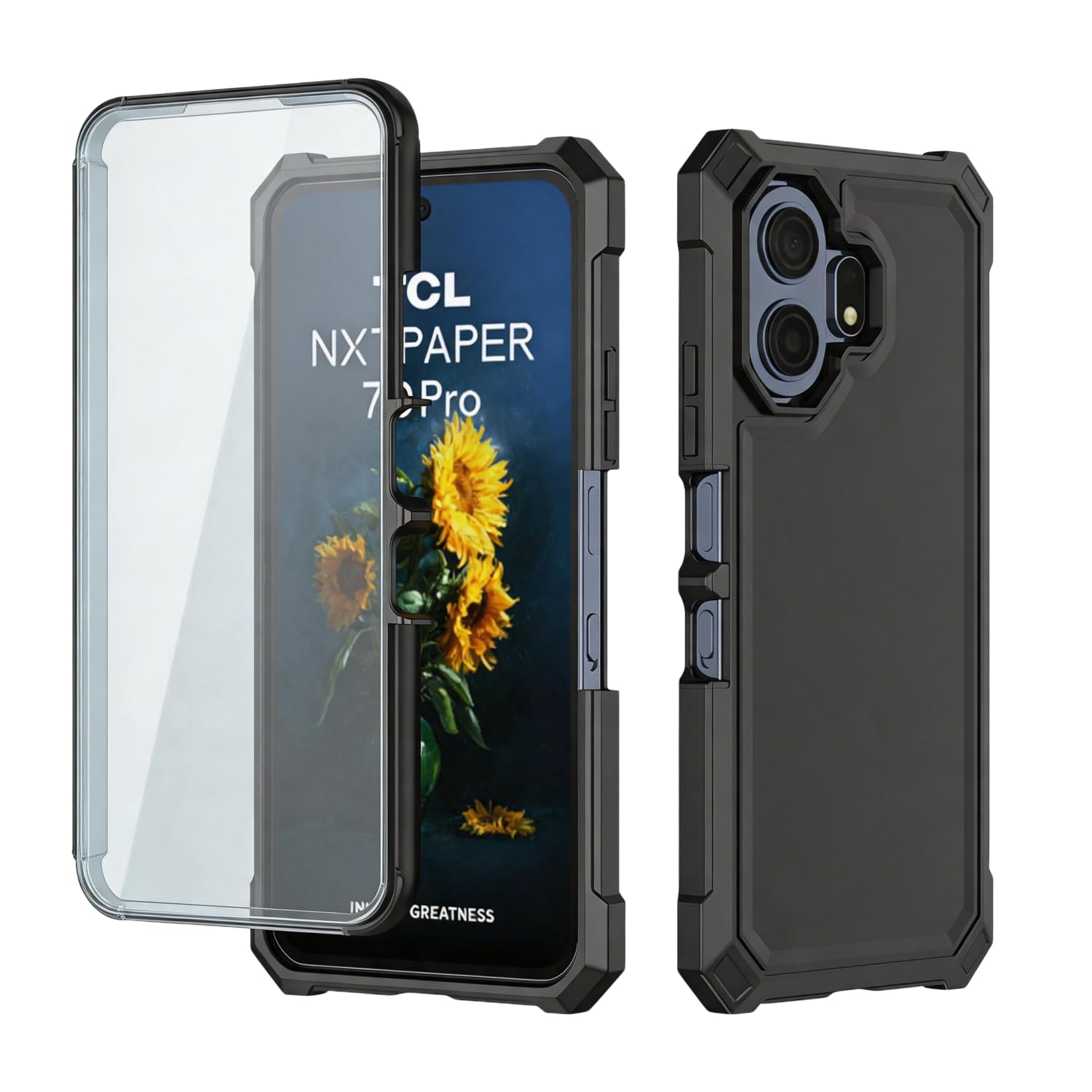 Case for TCL Nxtpaper 70 Pro 5G with Screen Protector Full Body Protection