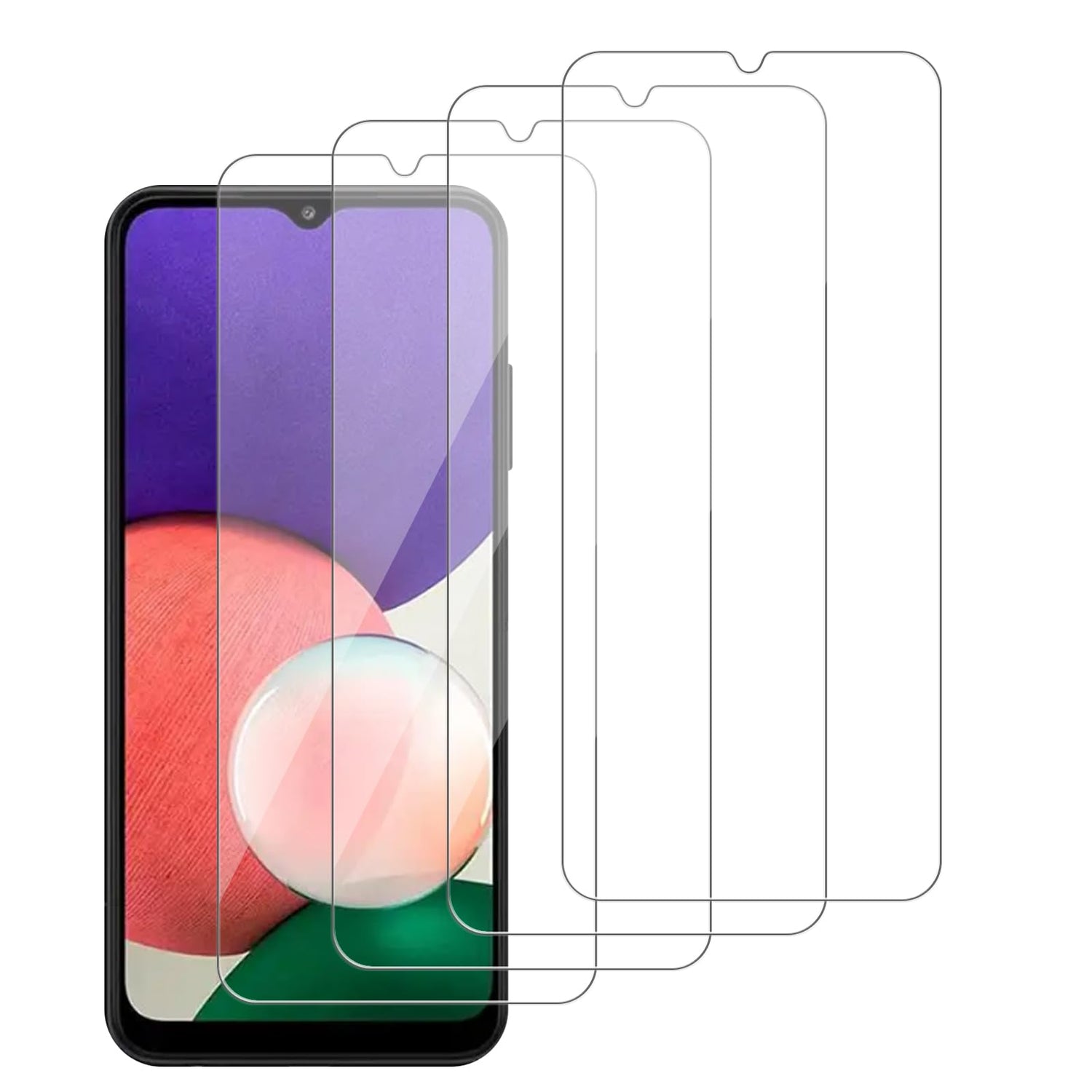 4 Pack Glass Screen Protector Compatible for Samsung Galaxy A25 5G / SM-A256E [9H Hardness]-HD Screen Tempered Glass, Scratch Resistant,Easy Install [Case Friendly]